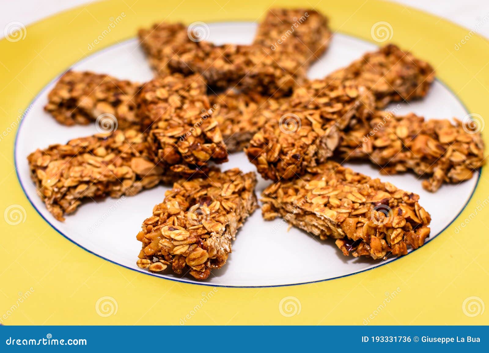 Homemade Oat and Peanut Protein Bars Stock Photo Image of snack