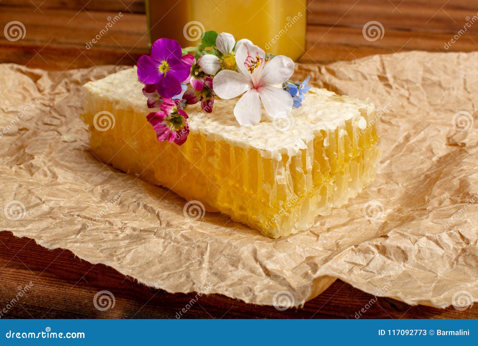 Download Homemade Organic Honey In Honeycomb From Farm Apiary On ...