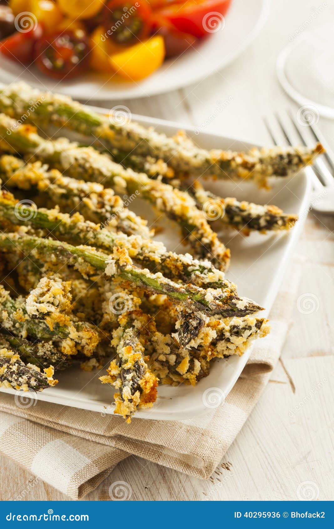 Homemade Panko Breaded Asparagus Stock Photo Image of dish