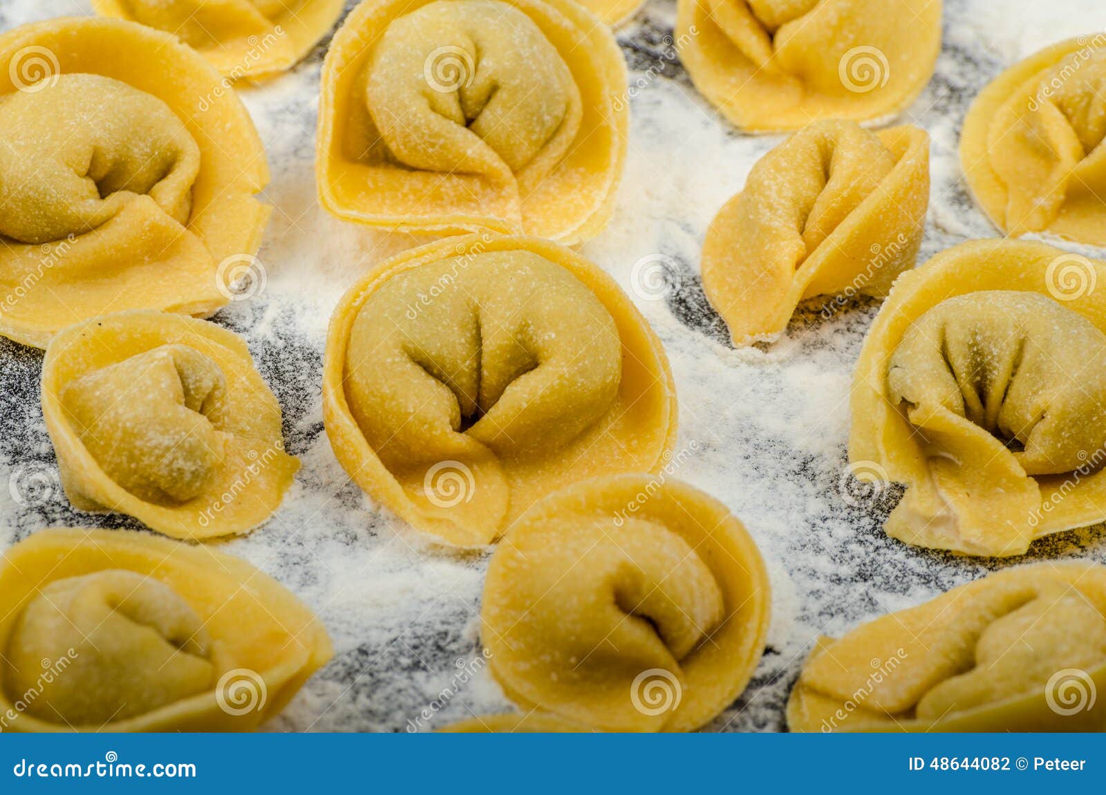 Homemade Pasta Tortellini Stuffed Stock Photo - Image of diet, isolated