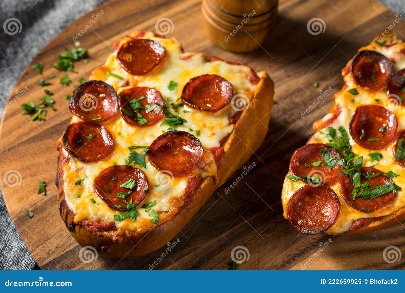 Homemade Pepperoni Pizza Bread Loaf Stock Image Image of pizza