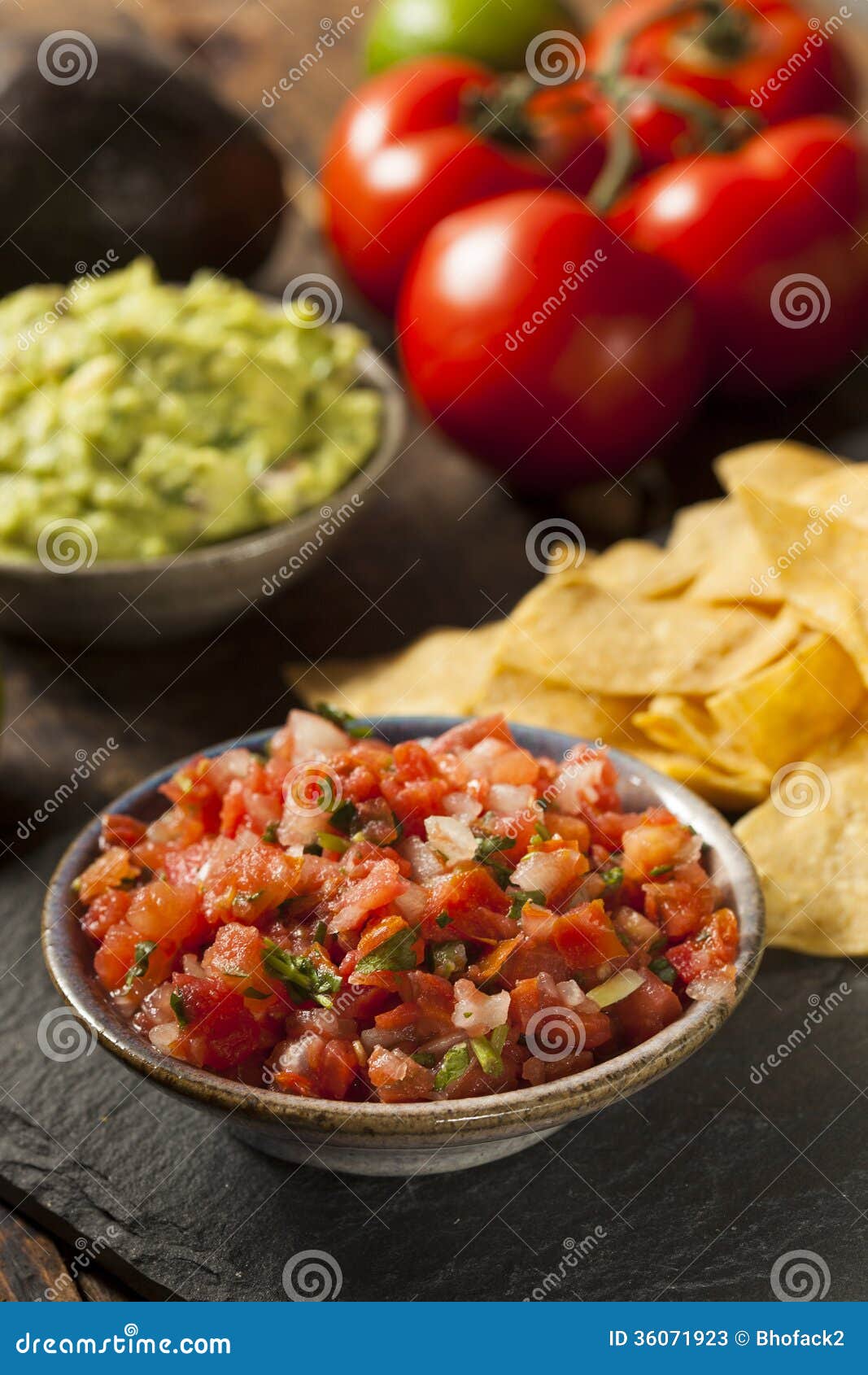 homemade pico de gallo salsa and chips