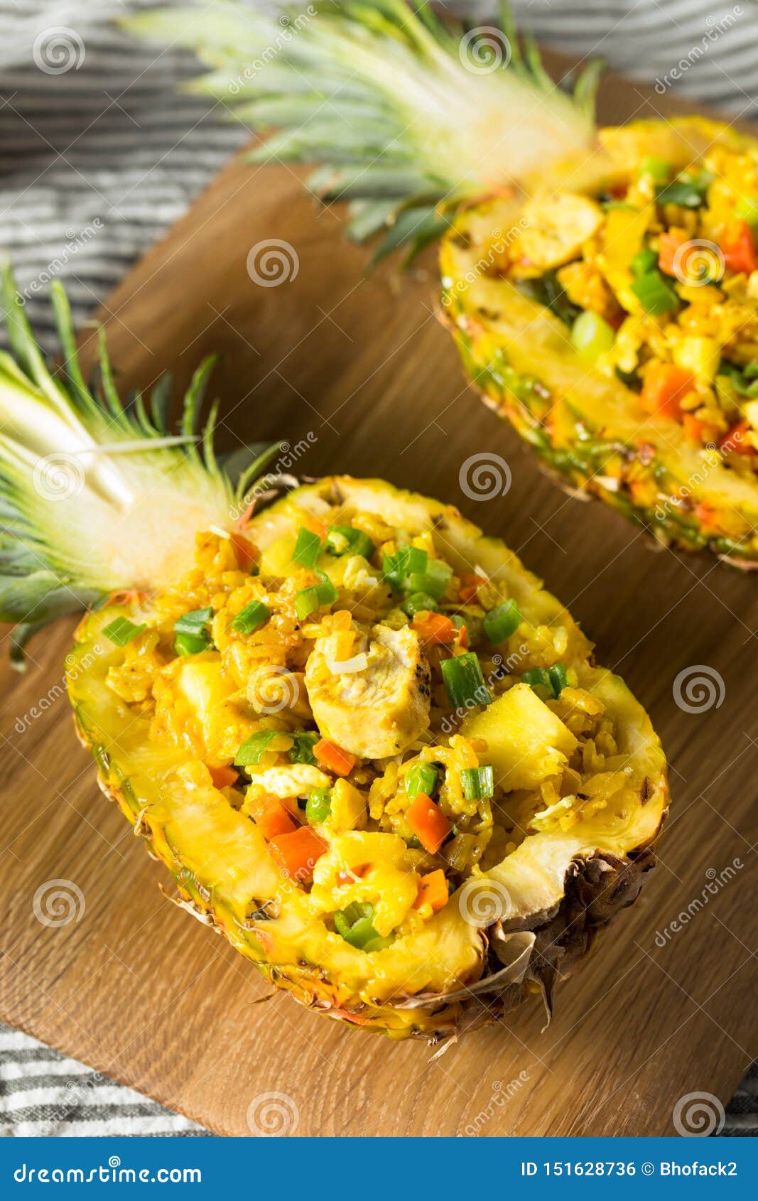 Homemade Pineapple Chicken Fried Rice Stock Photo Image of delicious
