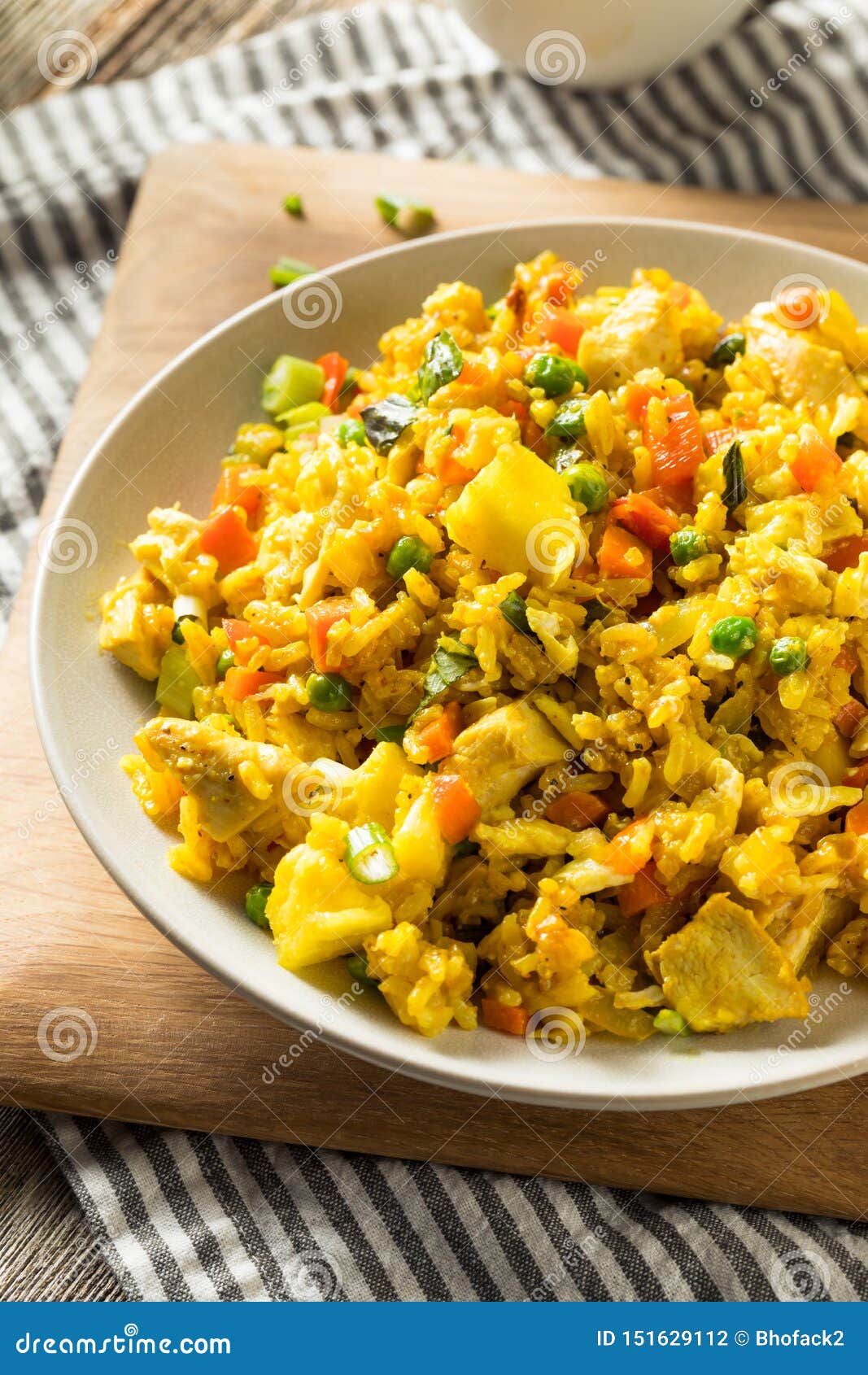 Homemade Pineapple Chicken Fried Rice Stock Photo Image of delicious