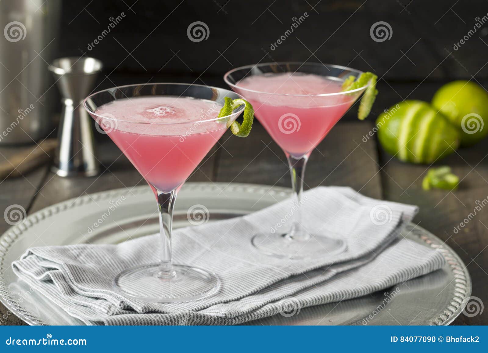 Homemade Pink Vodka Cosmopolitan Drink Stock Photo Image of cocktail