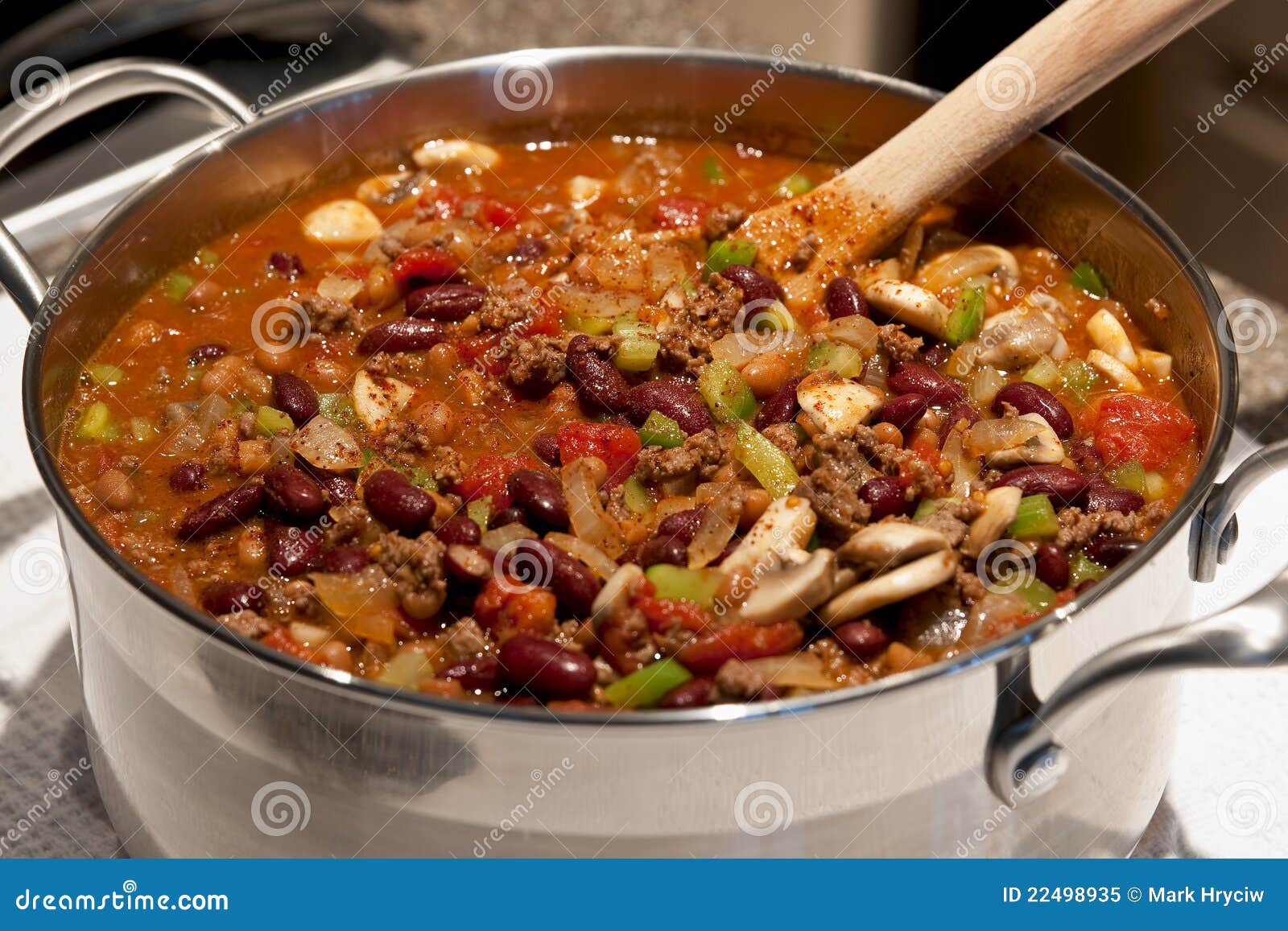 homemade pot of chilli