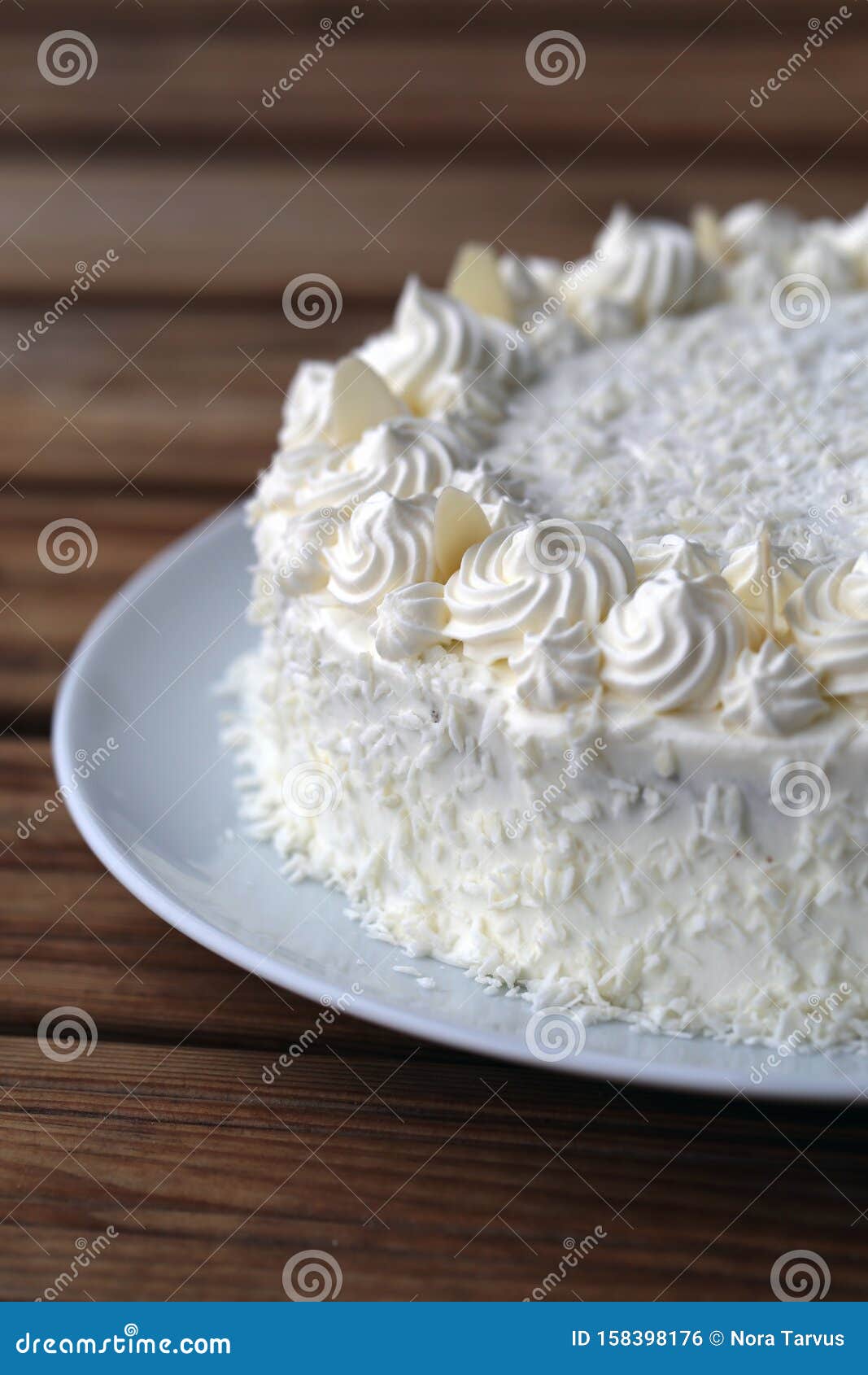 Homemade Raffaello Cake Coconut Almond Cake Stock Photo - Image of ...