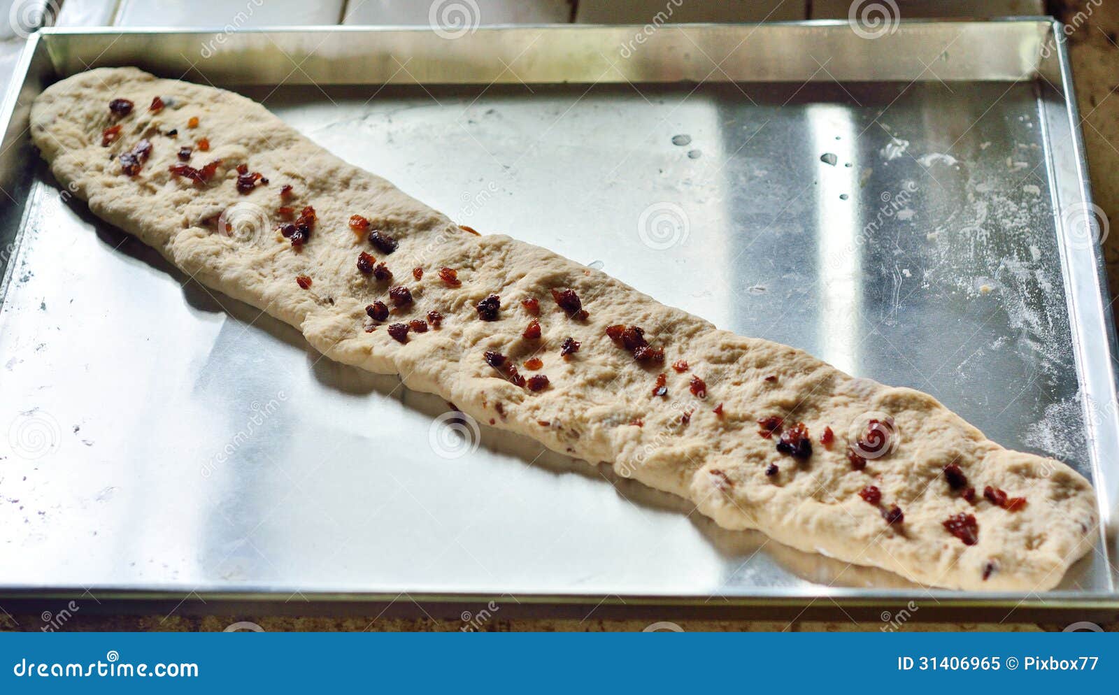 Homemade Raisin Bread Dough Stock Image Image of bread, preparation