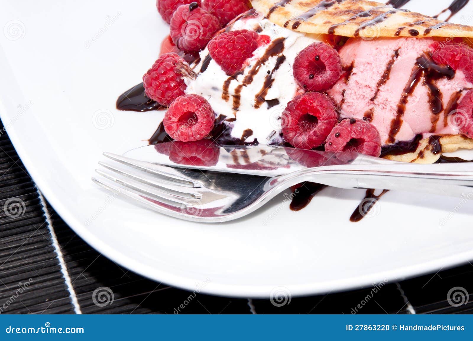 Homemade Raspberry Ice Cream in a Pan Cake Stock Photo Image of cold
