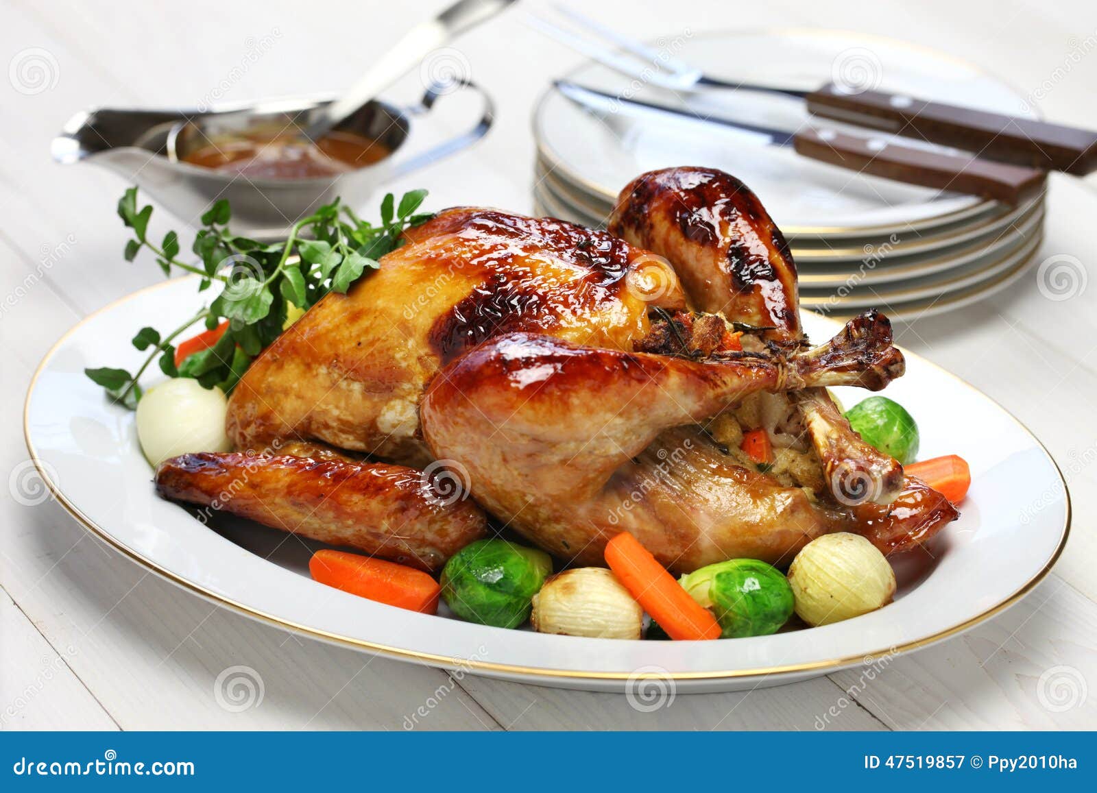 Homemade Roast Turkey, Thanksgiving Christmas Dinner Stock Image ...