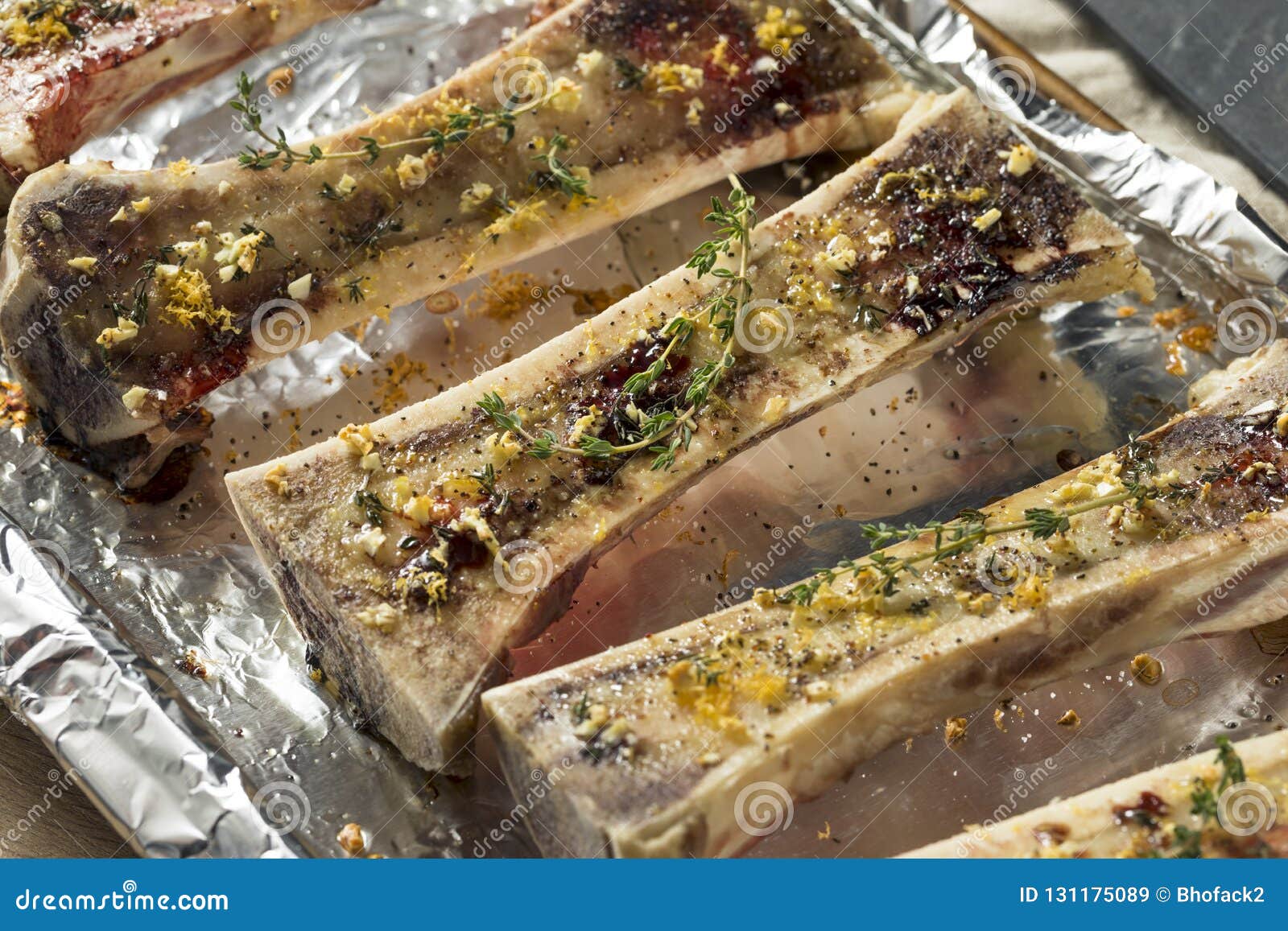 Homemade Roasted Beef Bone Marrow Stock Image Image of nutrition