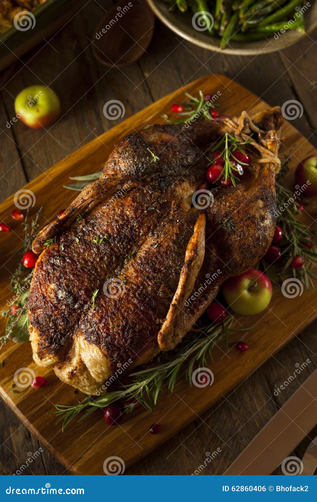 Homemade Roasted Duck with Herbs Stock Photo Image of dish, cooked