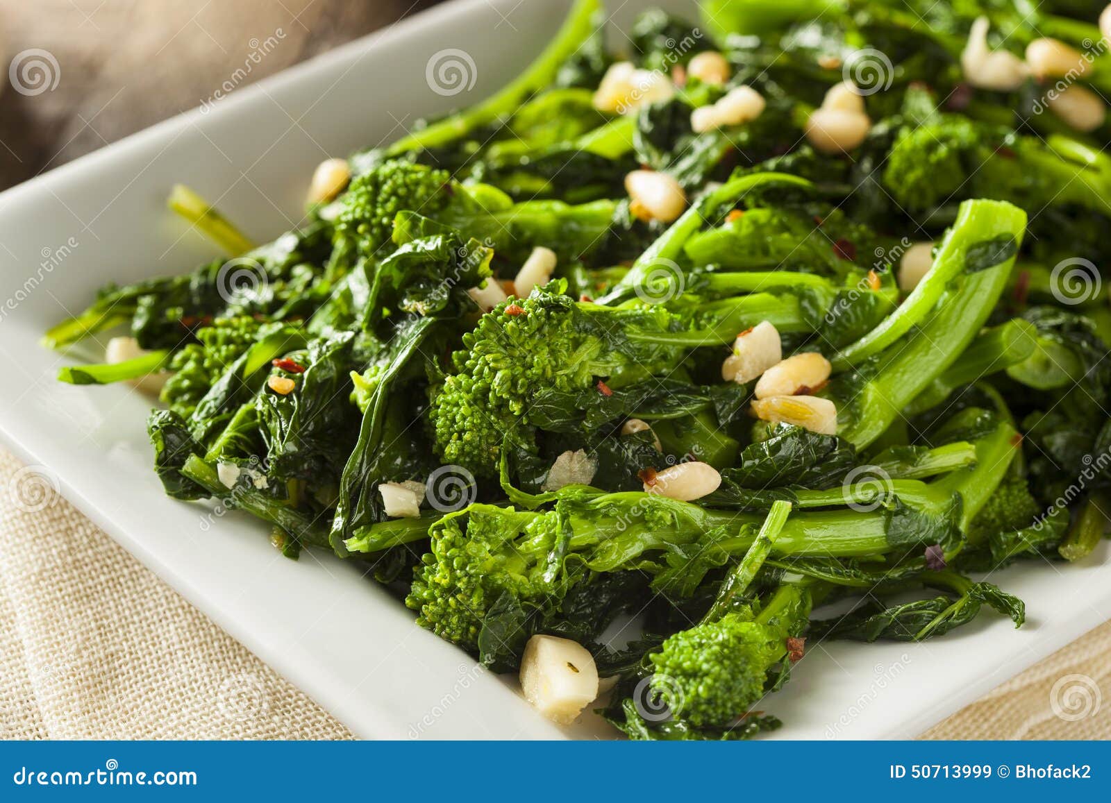 homemade sauteed green broccoli rabe