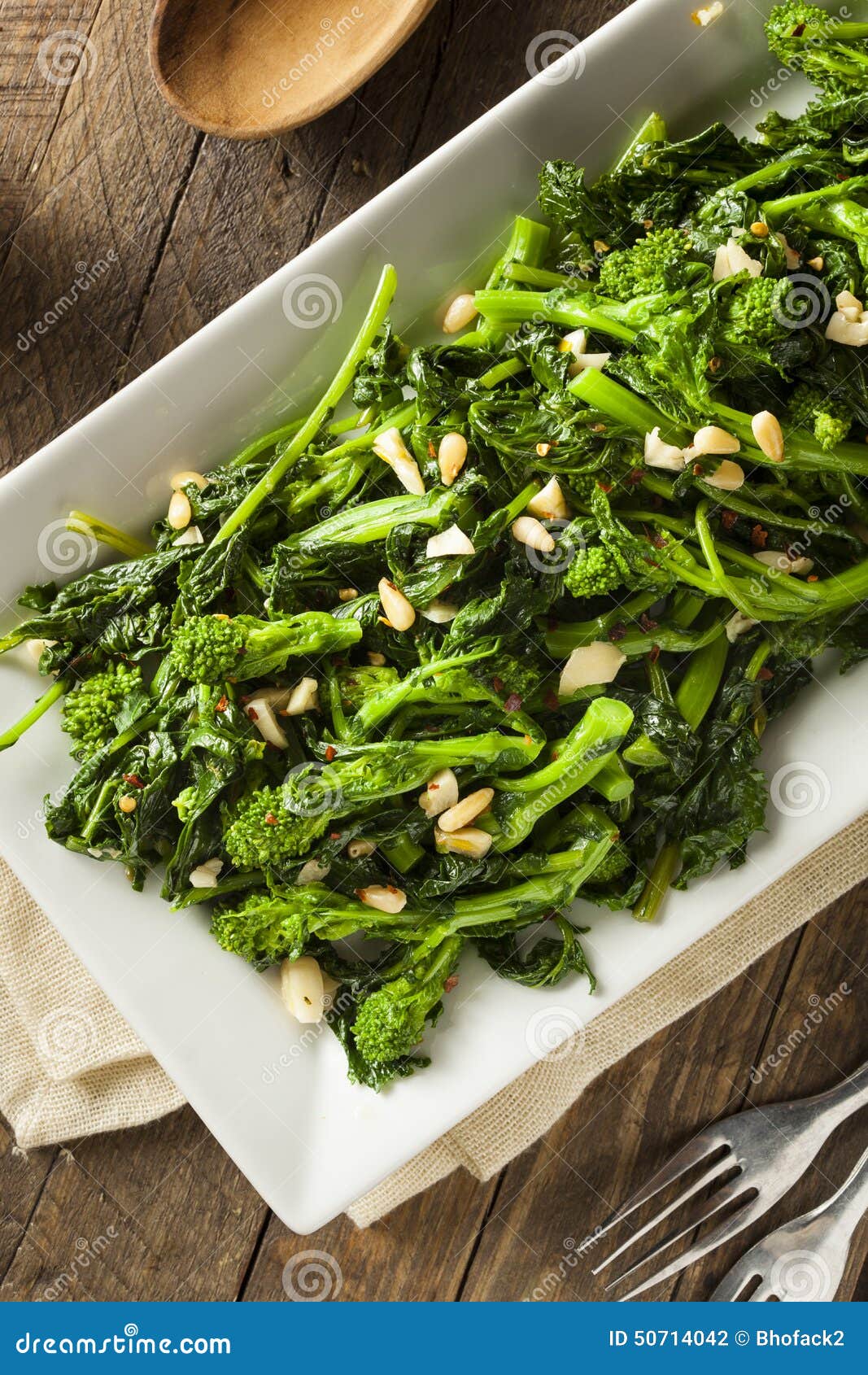 homemade sauteed green broccoli rabe