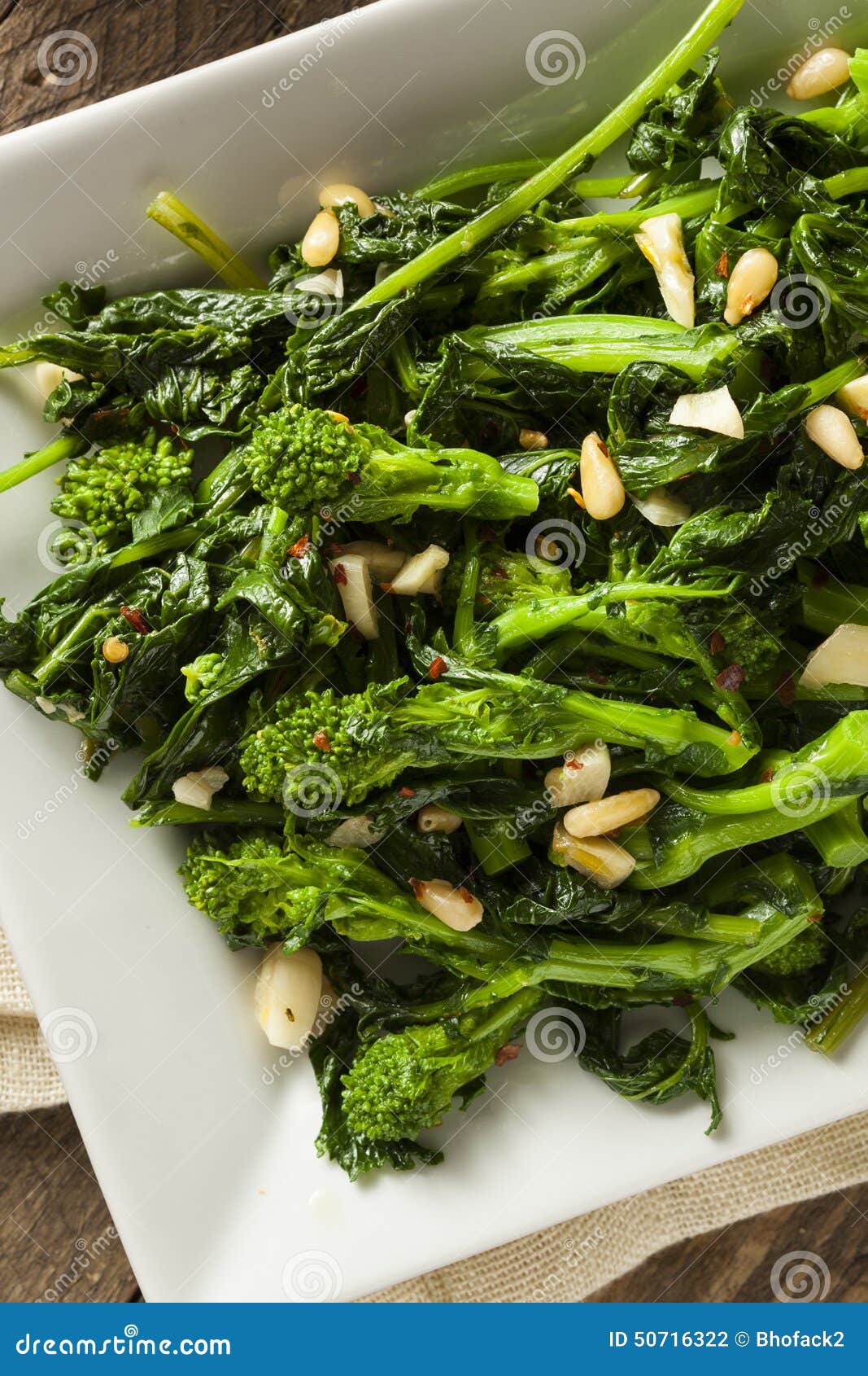 homemade sauteed green broccoli rabe