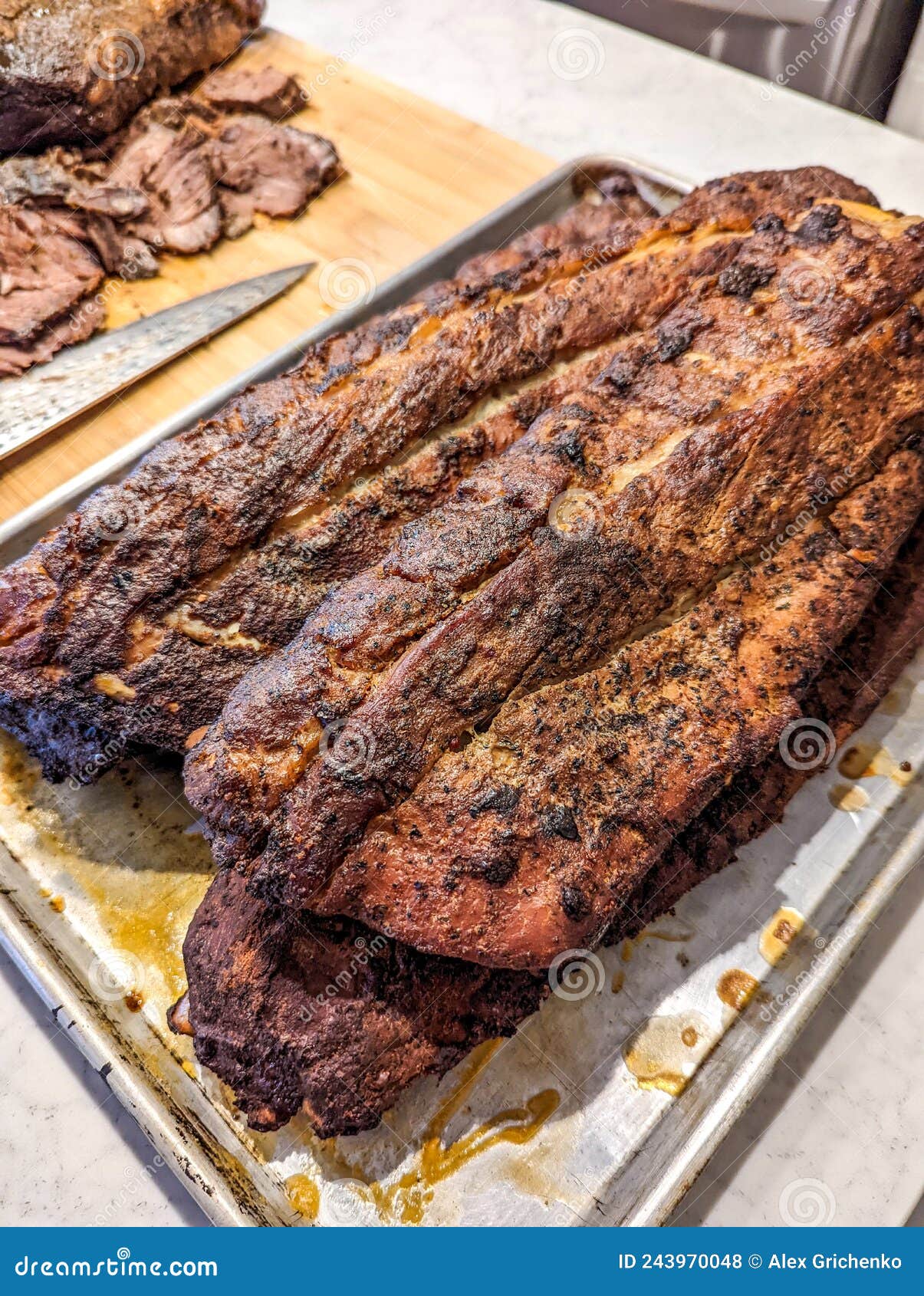 Homemade Smoked Barbecue Beef Brisket Stock Photo Image of beef, tender 243970048