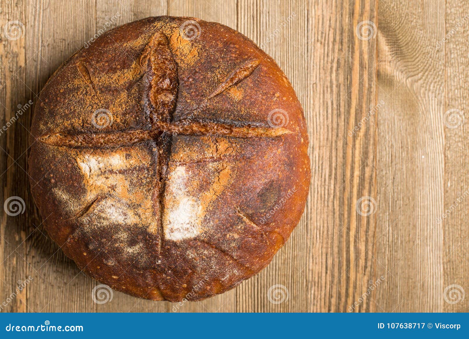 Homemade Bread with Cross stock image. Image of christian - 107638717