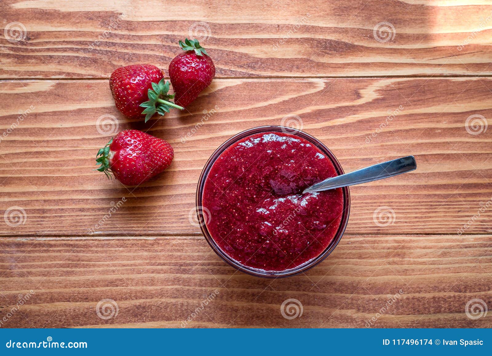 homemade strawberry jam with fresh ripe strawberries
