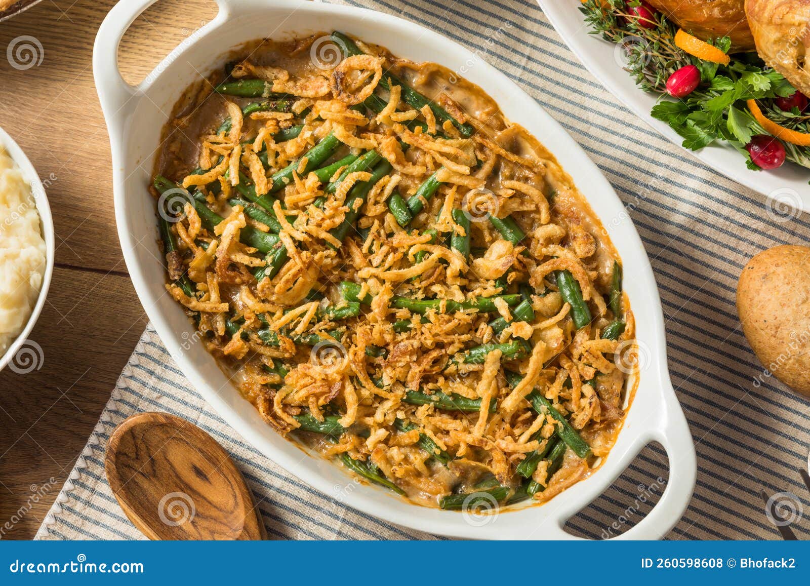 Homemade Thanksgiving Green Bean Casserole Stock Photo - Image of bean ...