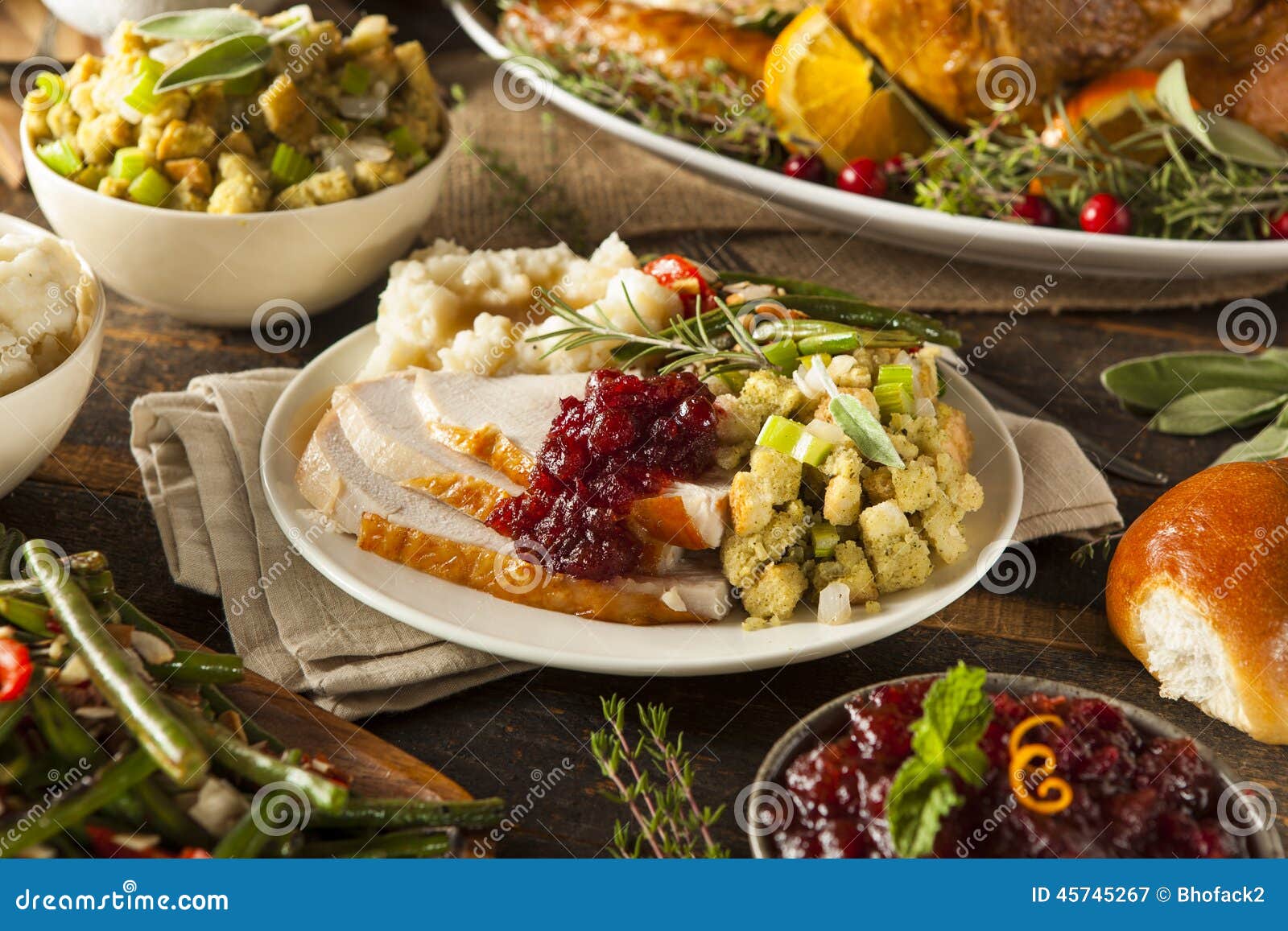 Homemade Thanksgiving Turkey on a Plate Stock Image - Image of cooked ...