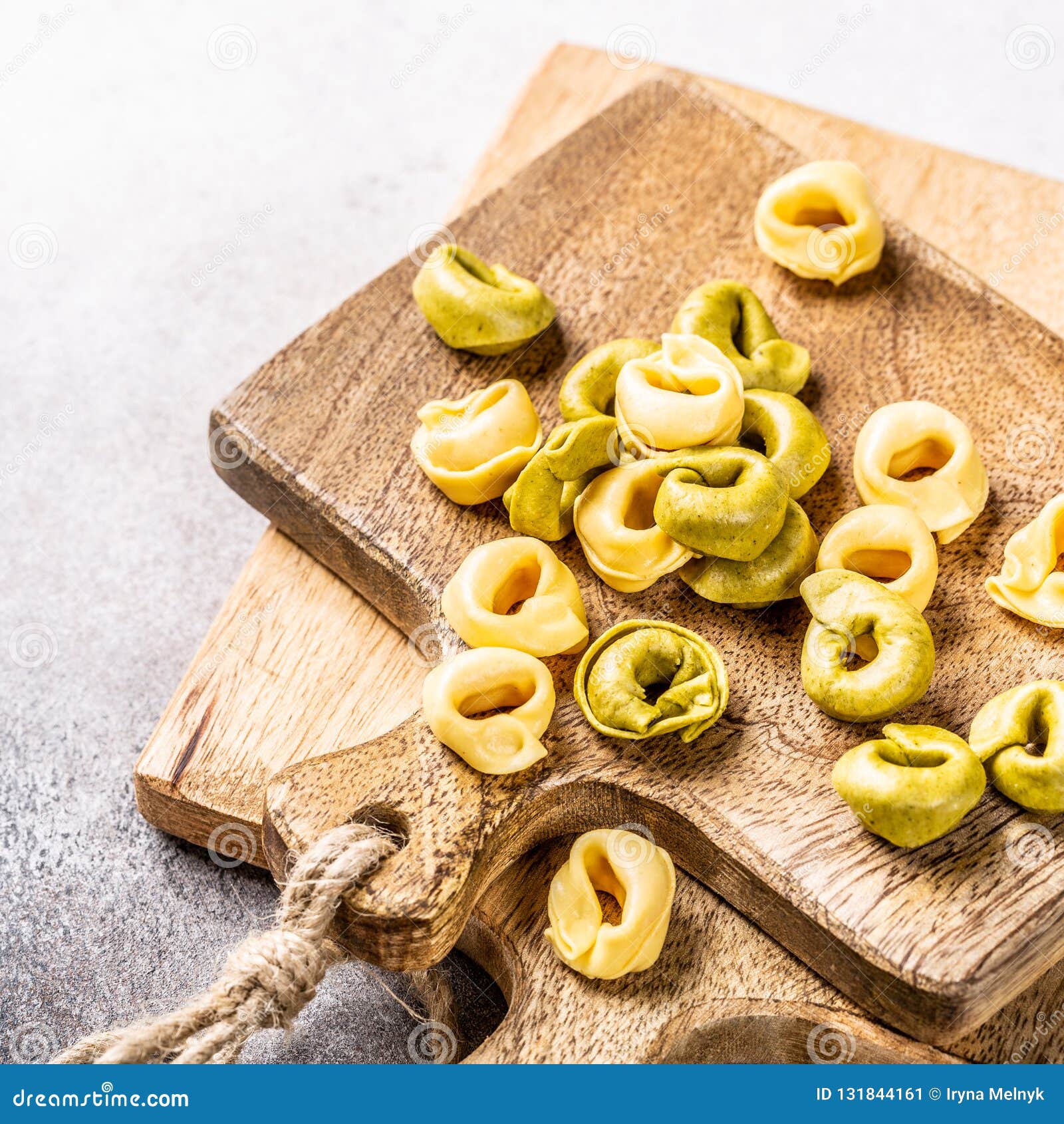 Homemade Tortellini with Spinach, Cheese and Ricotta Stock Image