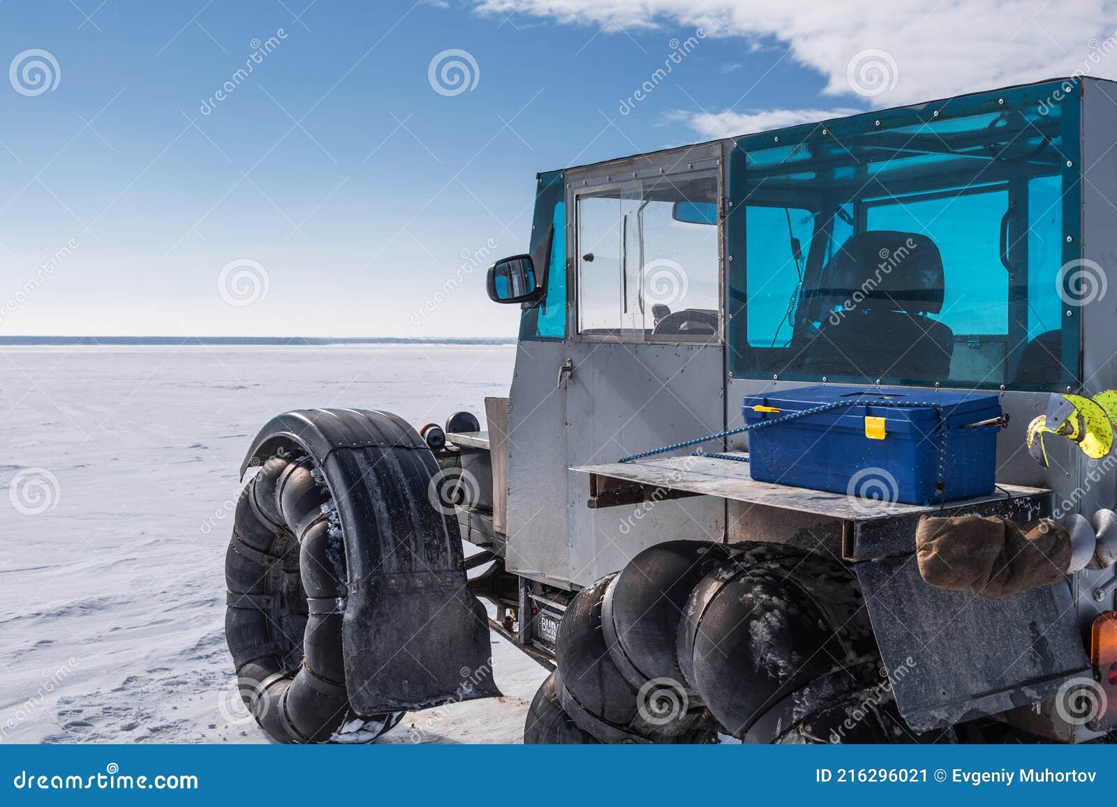 Homemade Transport for Winter Fishing. Western Siberia Editorial