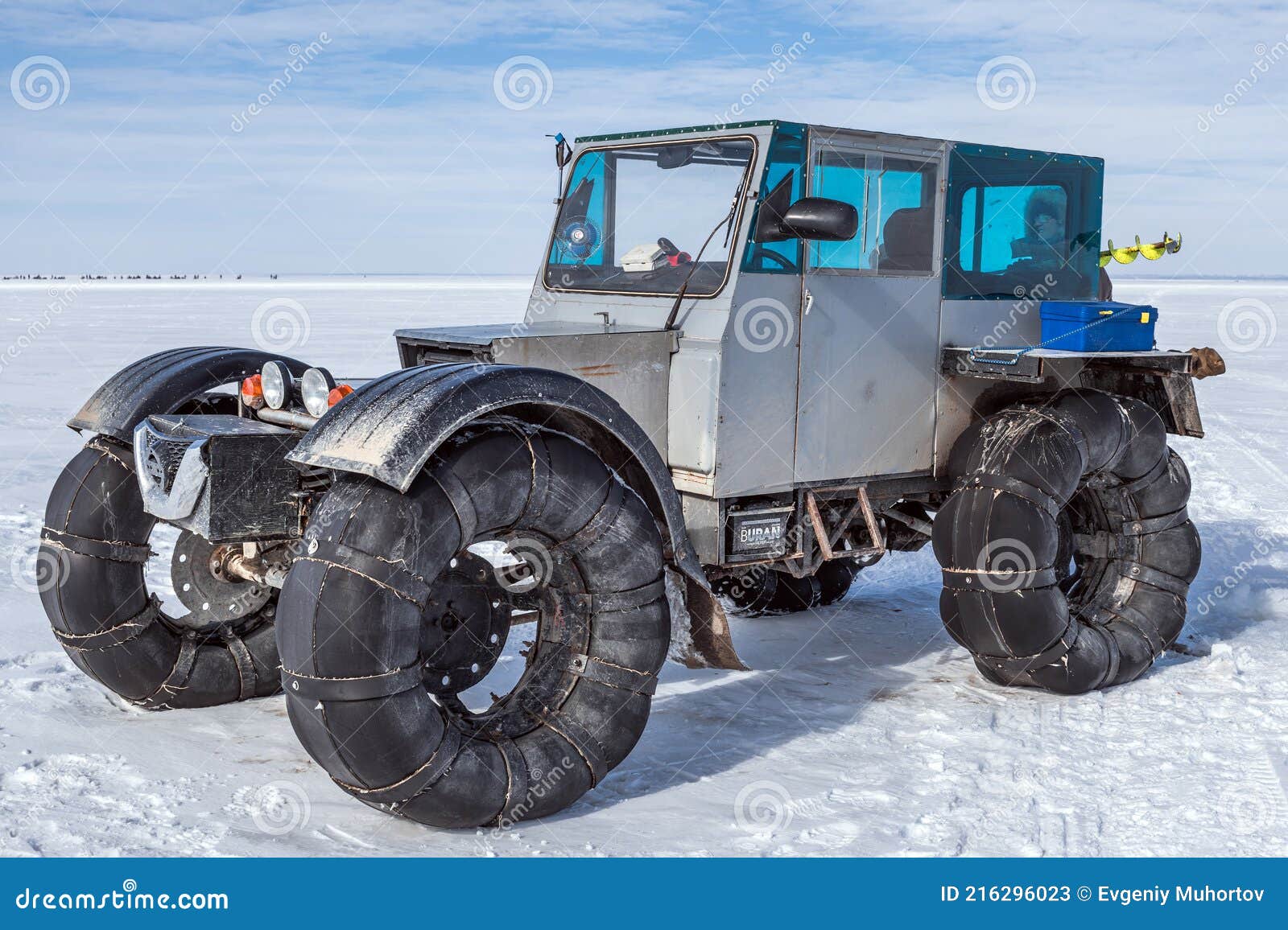 Homemade Transport for Winter Fishing. Western Siberia Editorial
