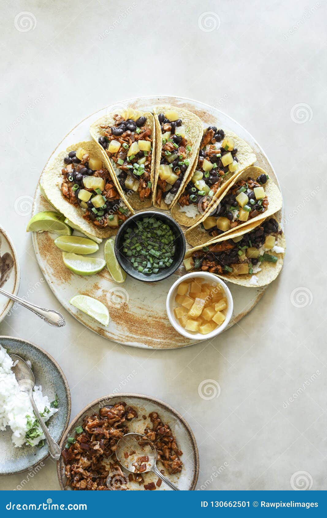 homemade vegan taco food photography