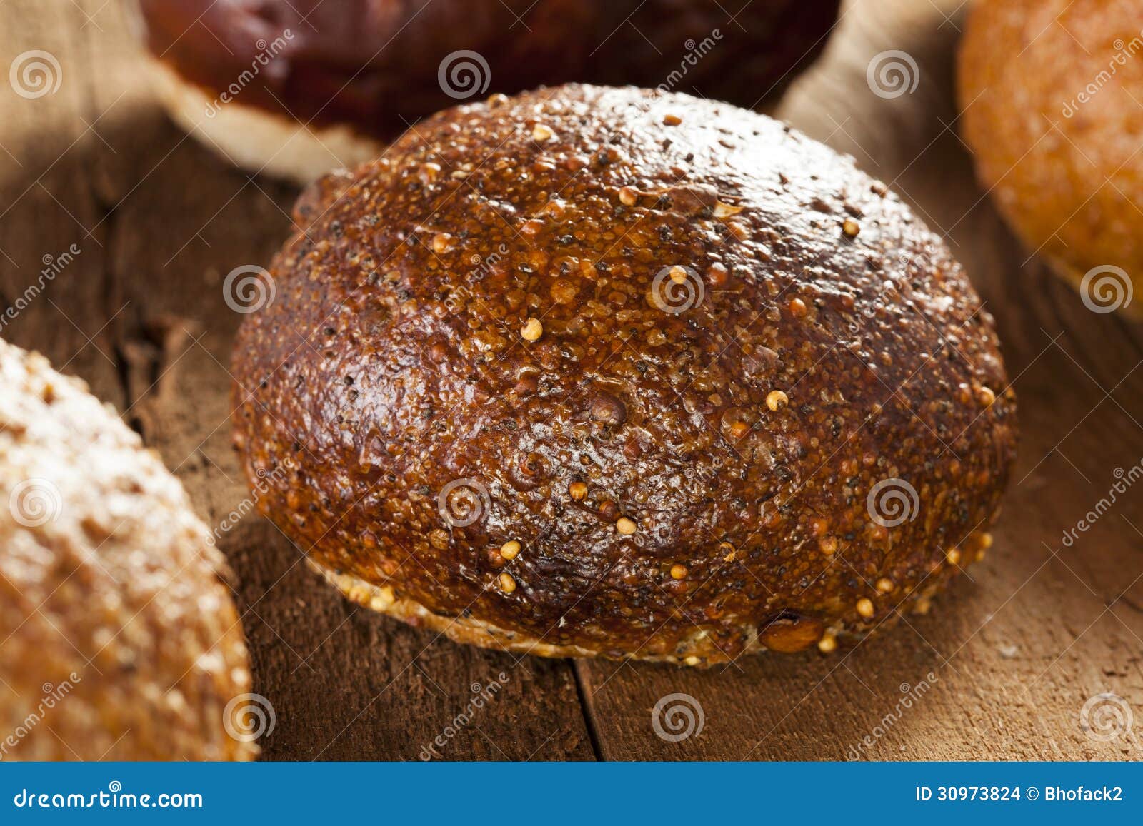 Homemade Whole Grain Dinner Rolls Stock Photo Image of brown, gourmet