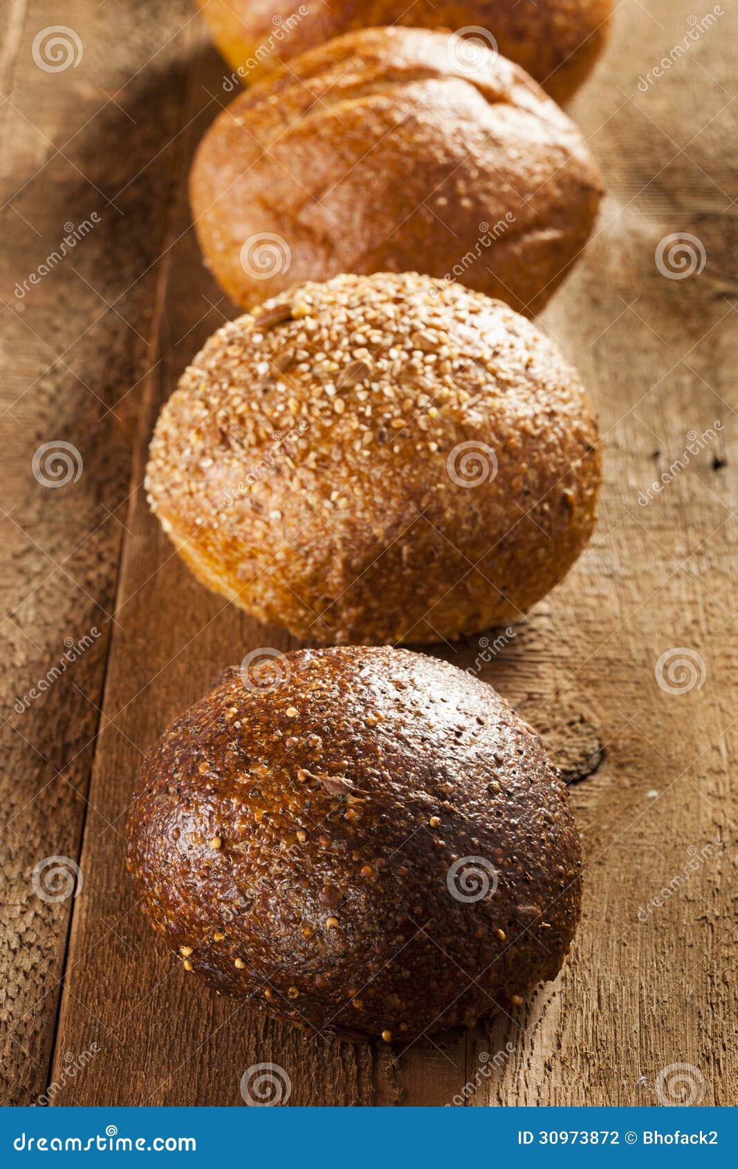 Homemade Whole Grain Dinner Rolls Stock Photo Image of dinner, bakery