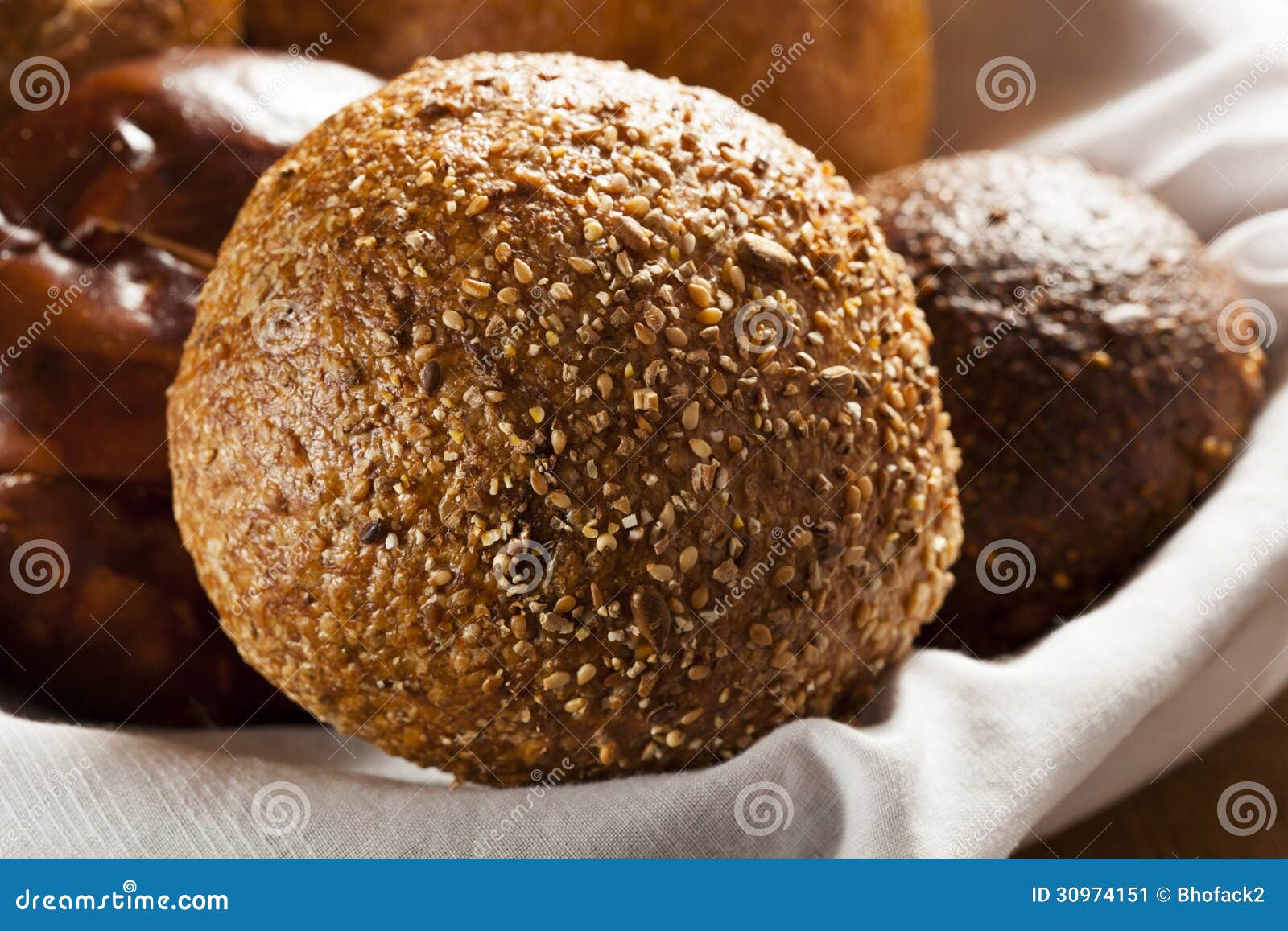 Homemade Whole Grain Dinner Rolls Stock Image Image of grain, bakery