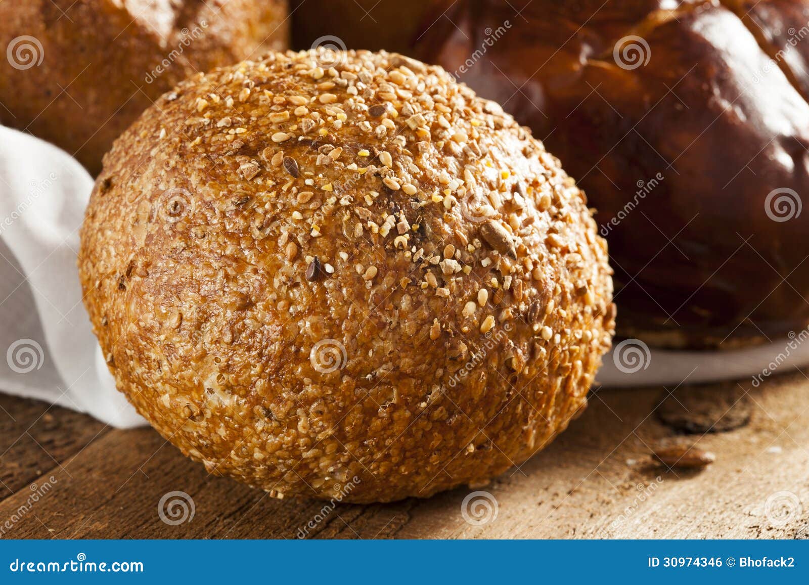 Homemade Whole Grain Dinner Rolls Stock Photo Image of organic, warm