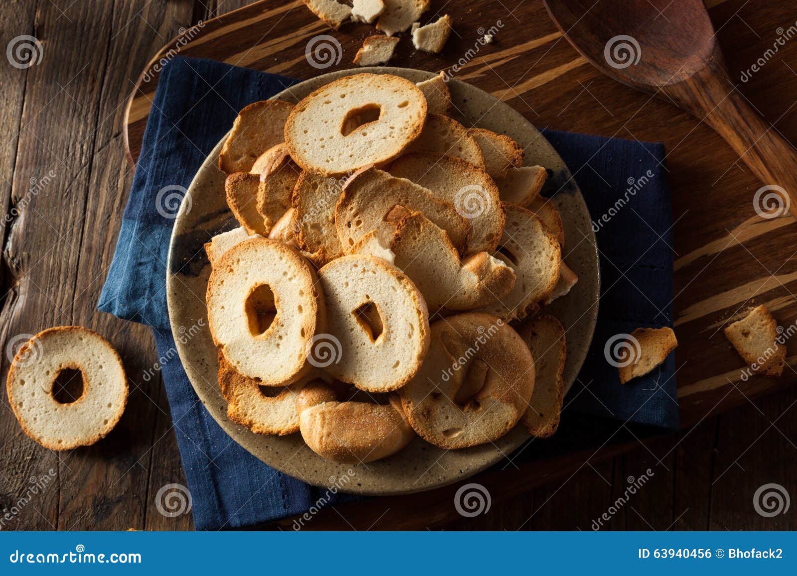 Homemade Whole Wheat Bagel Chips Stock Photo Image of herb, onion