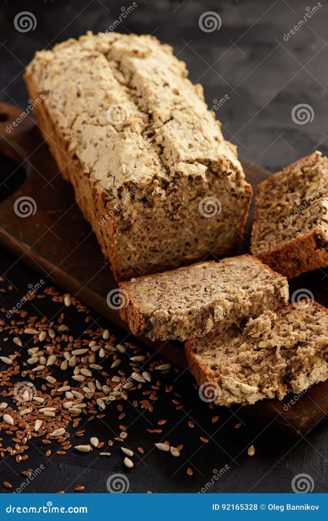 Homemade Wholegrain Buckwheat Bread Loaf. Stock Photo Image of