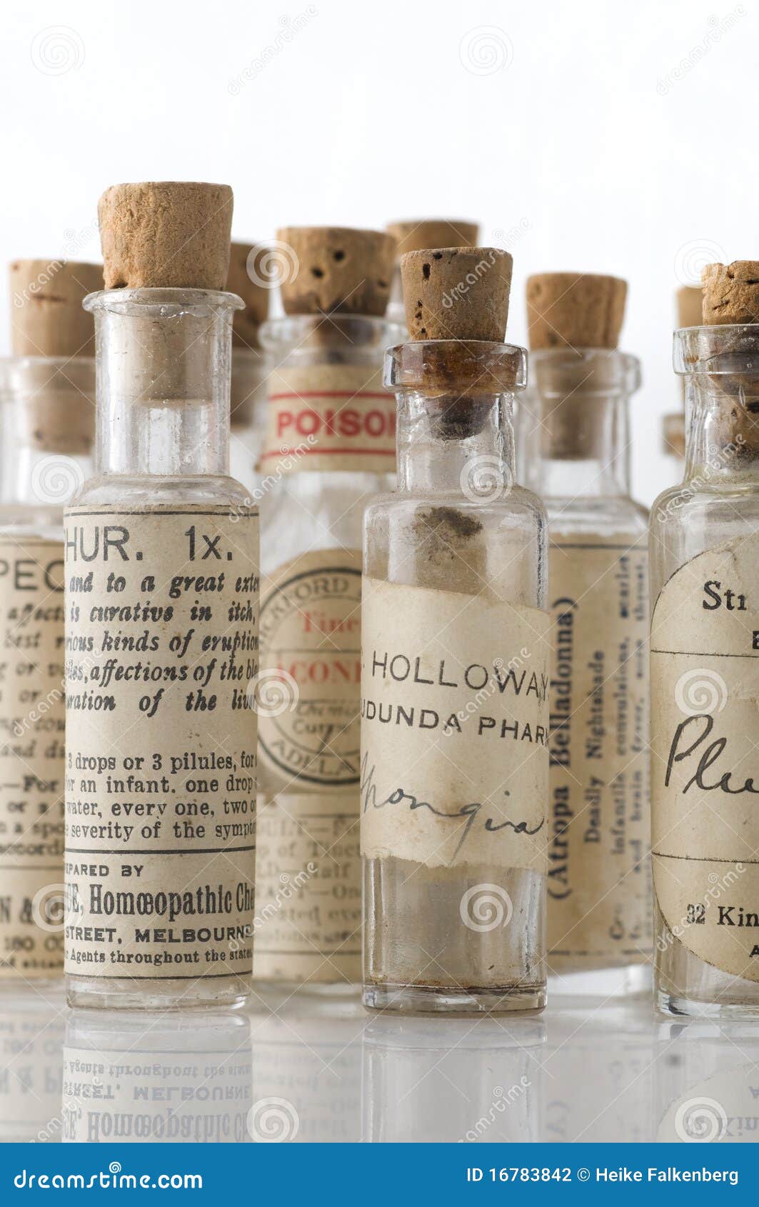 homeopathic medicine bottles
