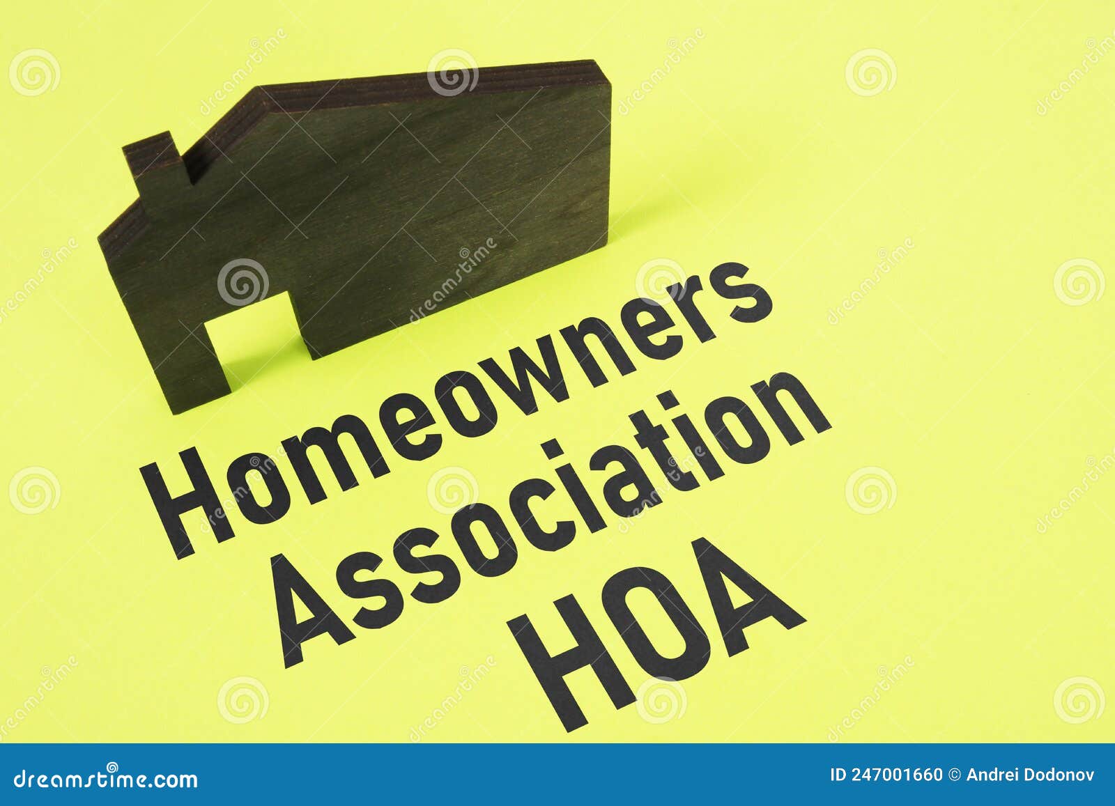 Homeowners Association HOA is Shown Using the Text Stock Photo Image
