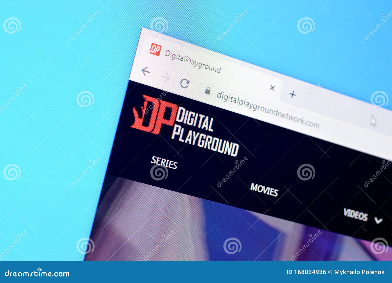 Homepage of Digital Playground Website on the Display of PC, Url - Digitalplaygroundnetwork.com 