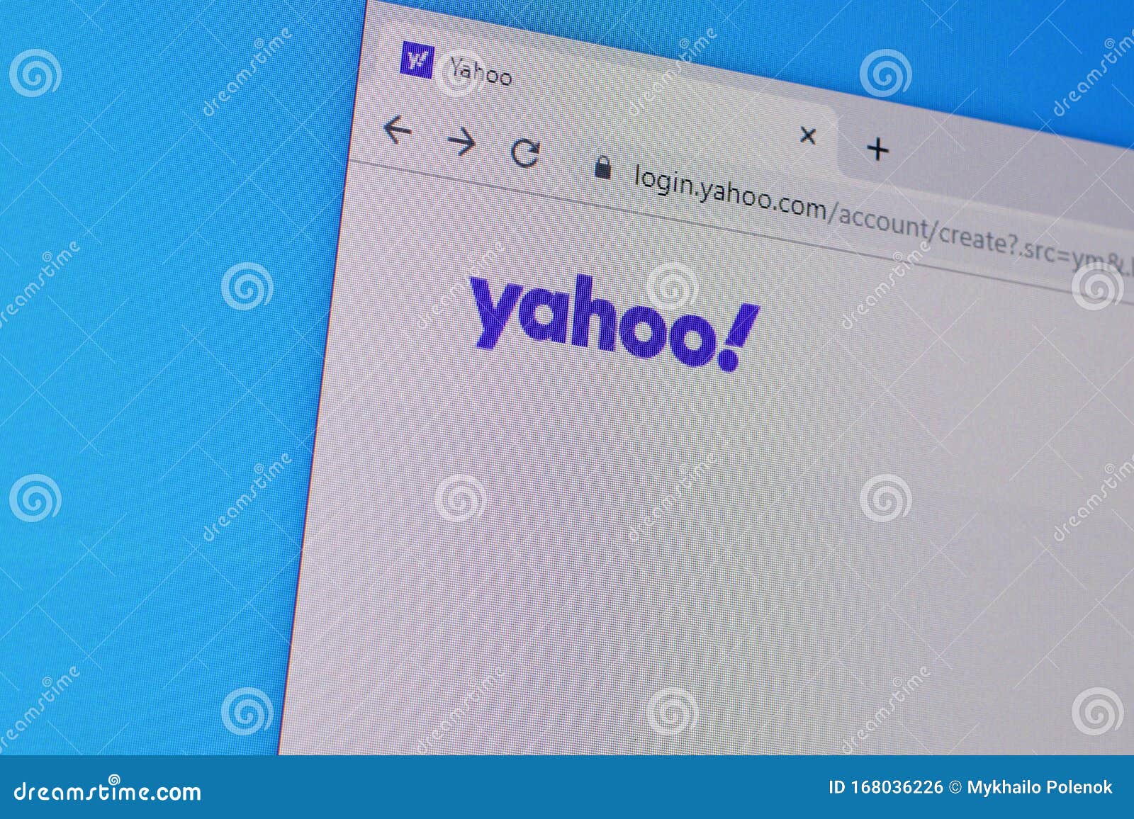 Homepage Of Yahoo Website On The Display Of PC, Url - Yahoo.com