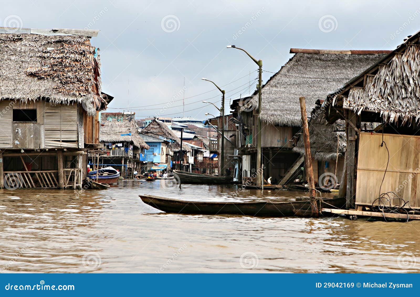 Homes in Belen Peru stock image. Image of filth, river 29042169