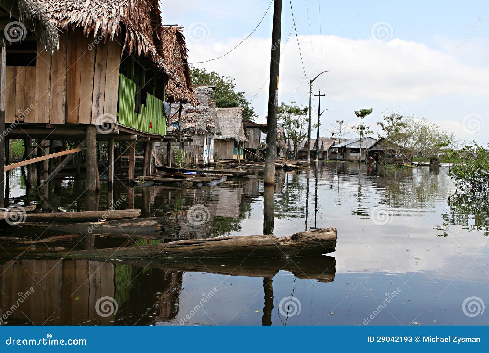 Homes in Belen Peru stock image. Image of floating 29042193