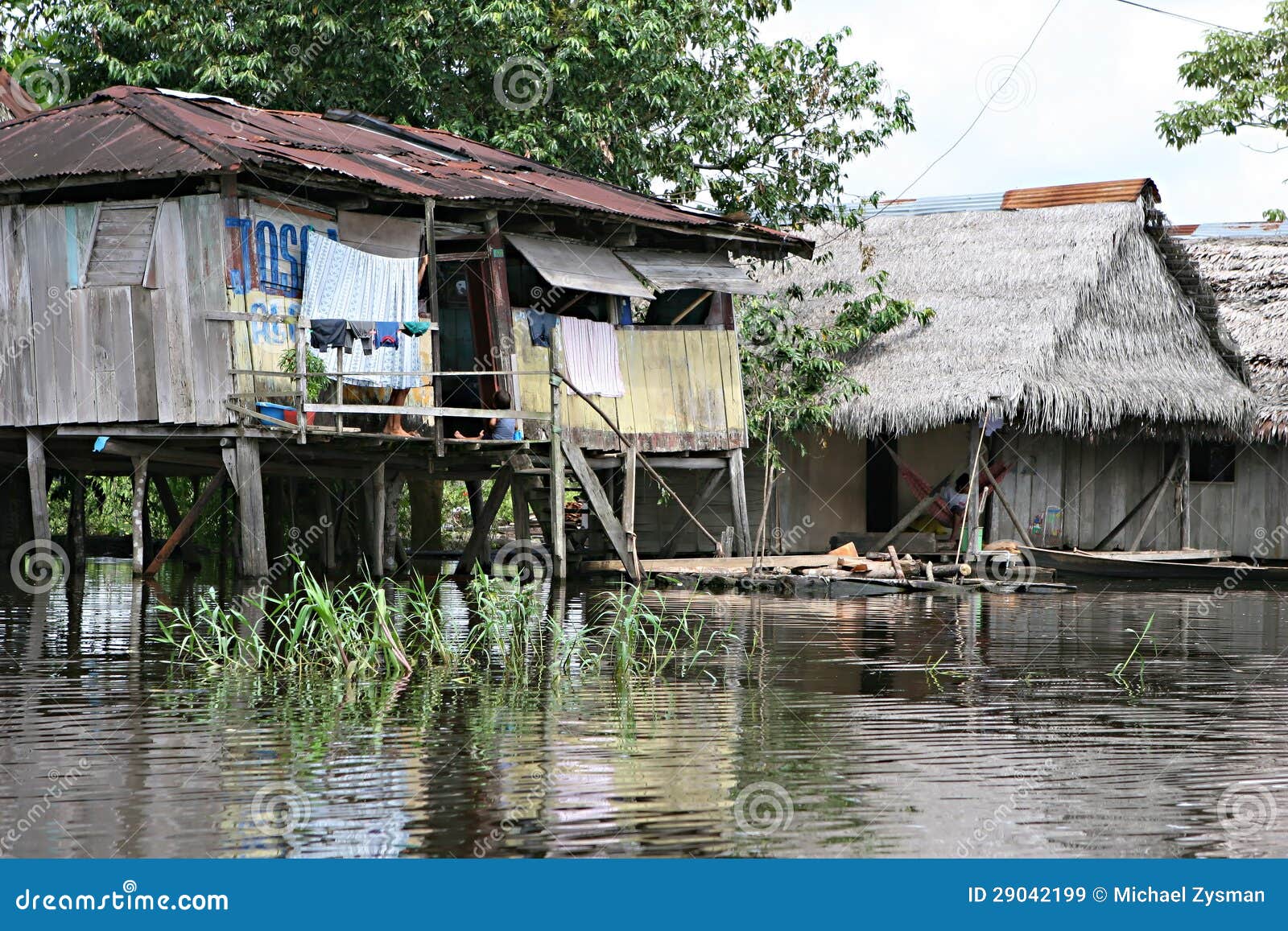 Homes in Belen Peru stock image. Image of latin, poor 29042199