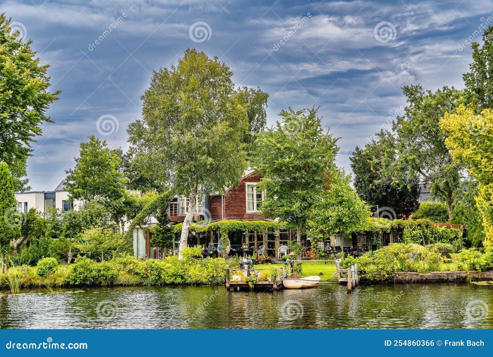 Homes in the Danish Lake District Silkebog Ry, Denmark Stock Photo