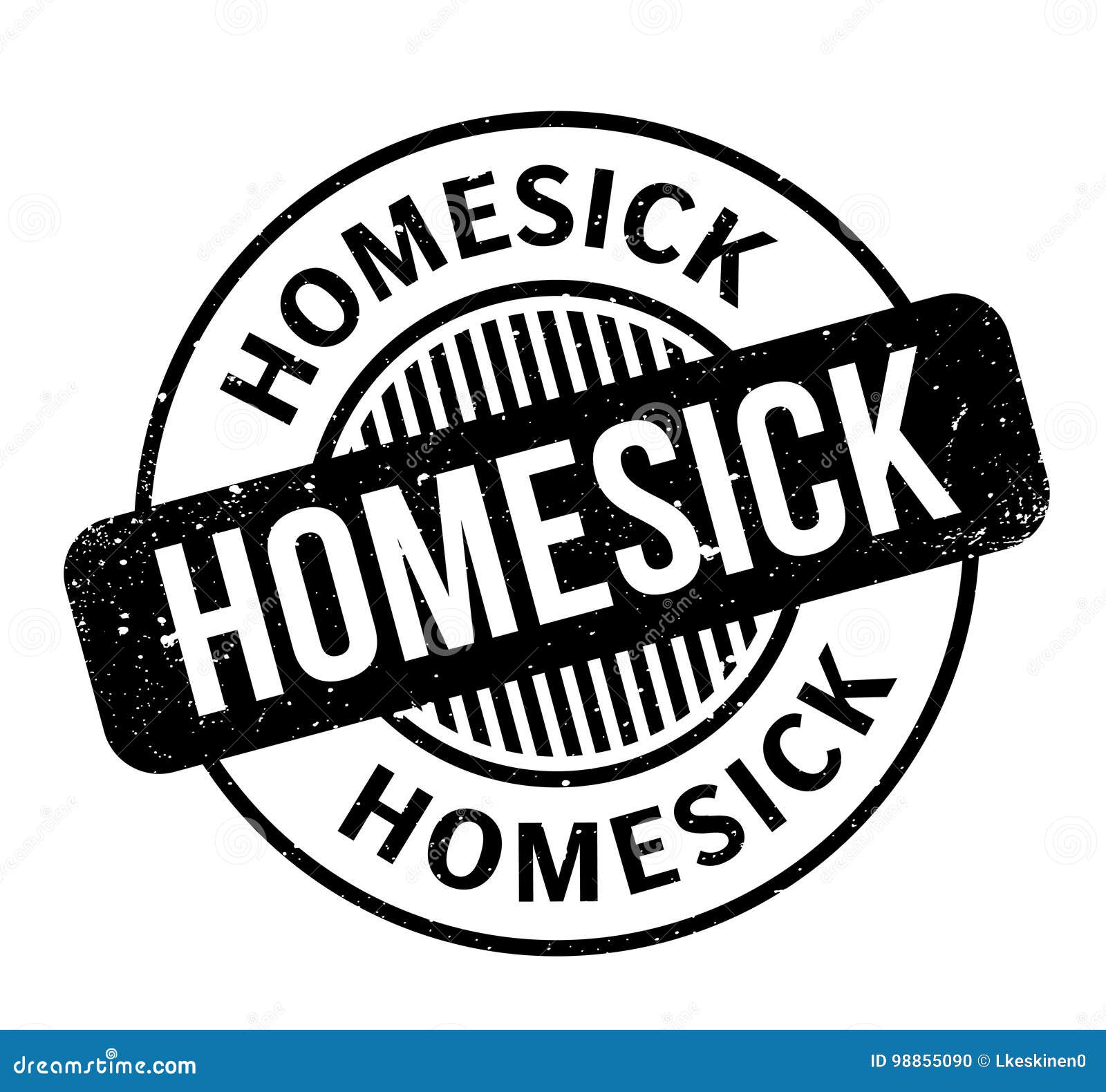 Homesick Rubber Stamp Cartoon Vector | CartoonDealer.com #98855101