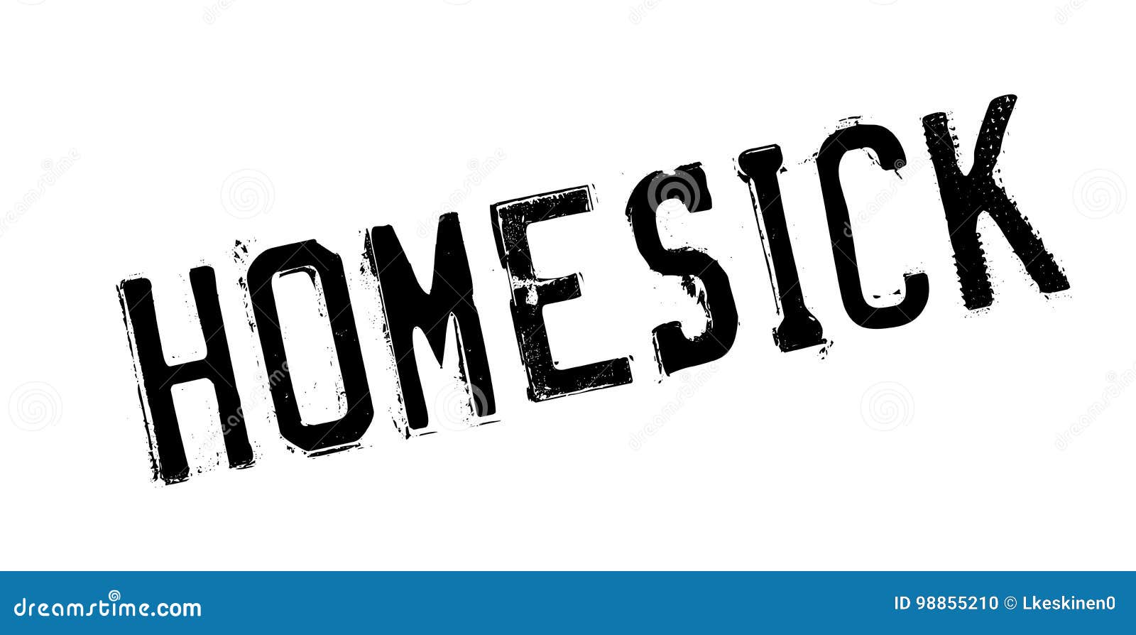 Homesick Rubber Stamp Cartoon Vector | CartoonDealer.com #98855101