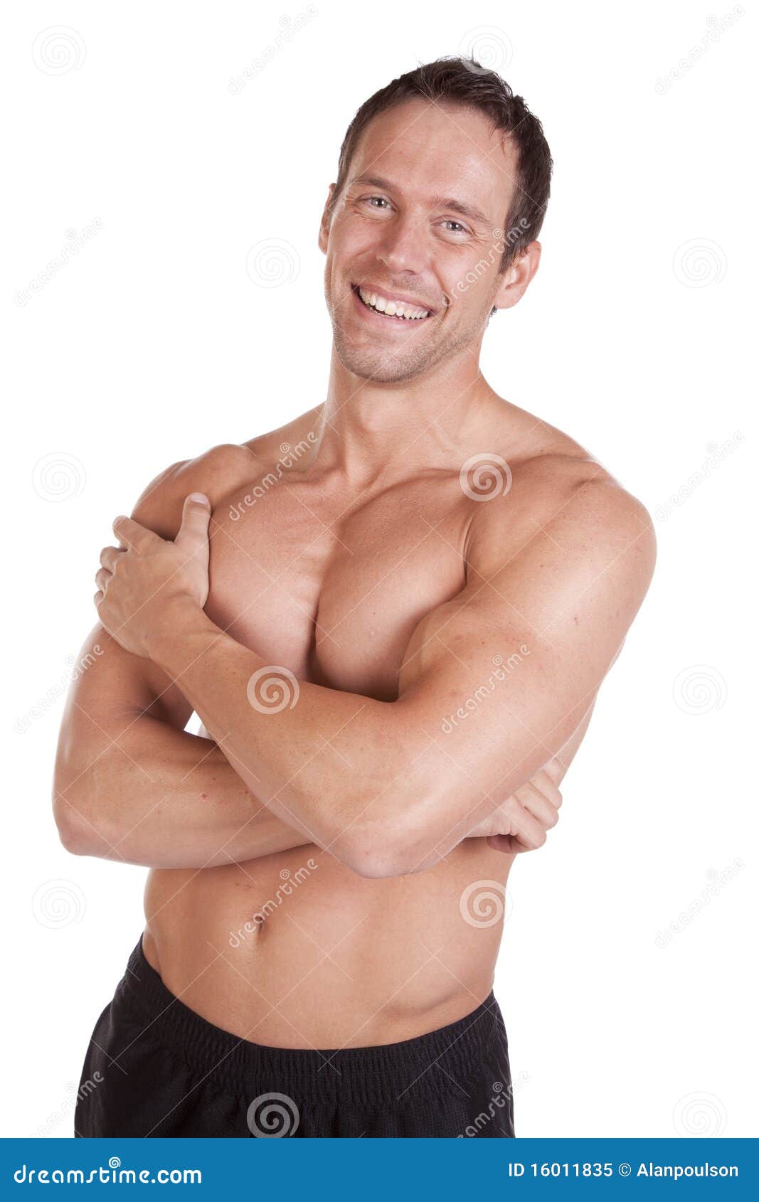Homme Avec Des Bras De Muscles Croisés Image stock Image du masculin