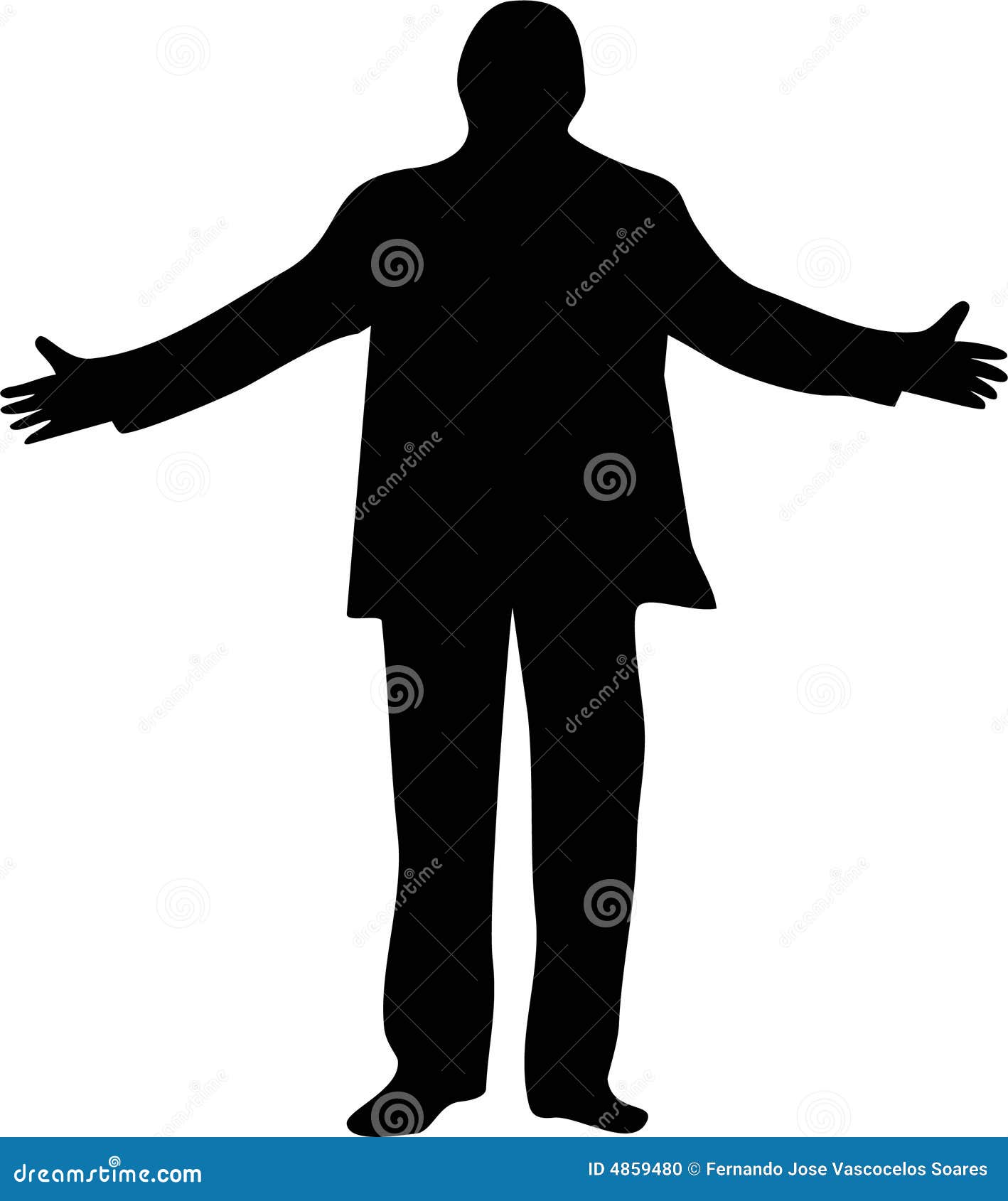 Homme Avec Les Bras Ouverts Illustration de Vecteur Illustration du