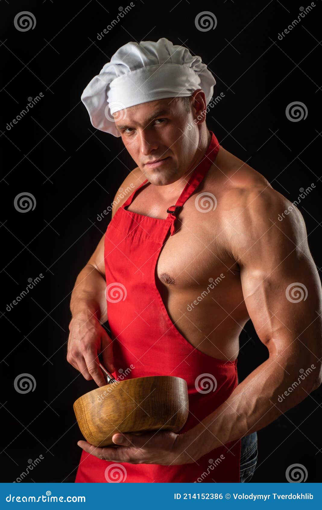 Tablier de cuisine macho musclé