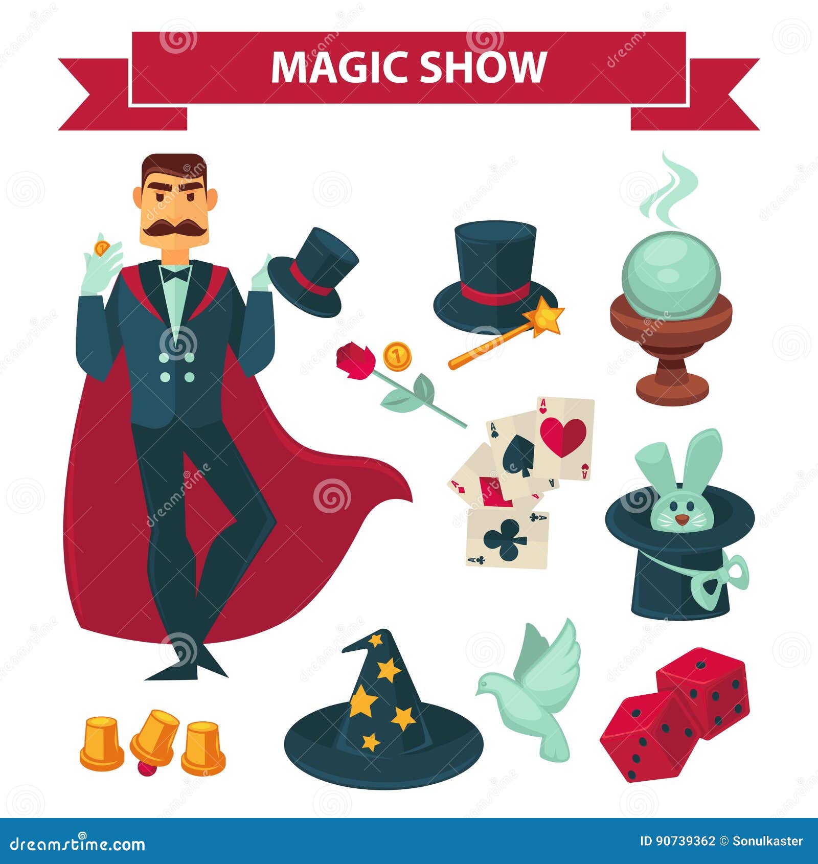 magicien magie équipement collection icônes ensemble vecteur 17591392 Art  vectoriel chez Vecteezy