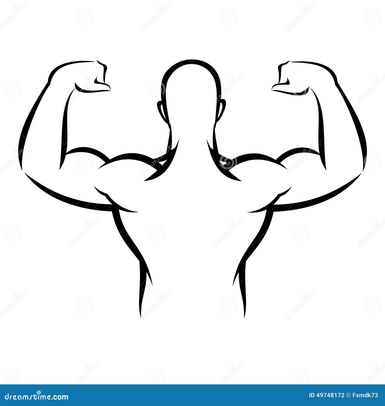 Homme principal de muscle illustration stock. Illustration du