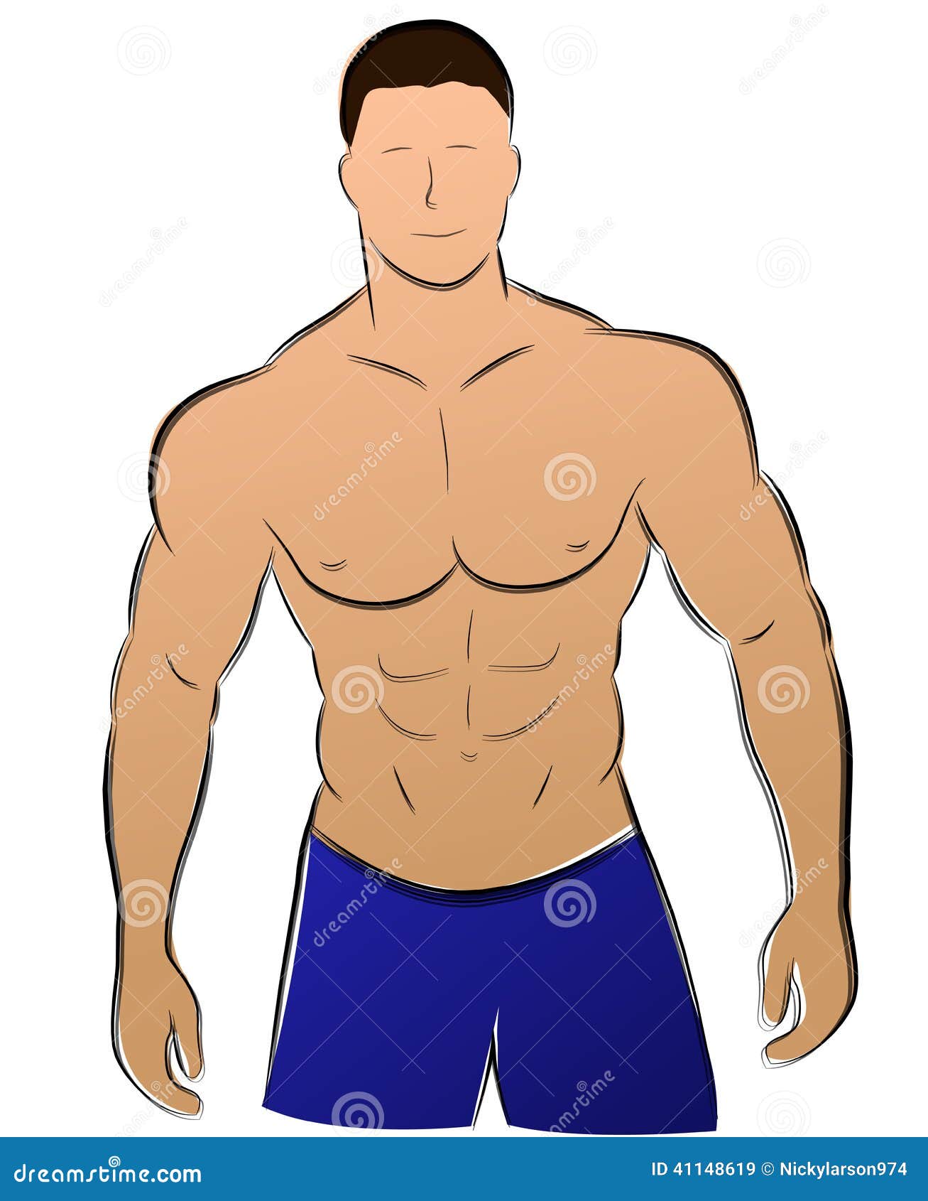 Homme musclé dessin